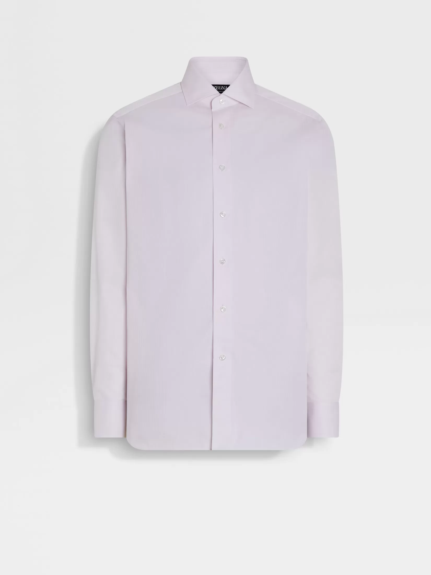 ZEGNA Shirts<Light Pink Micro-striped Centoventimila Cotton Shirt LightPink