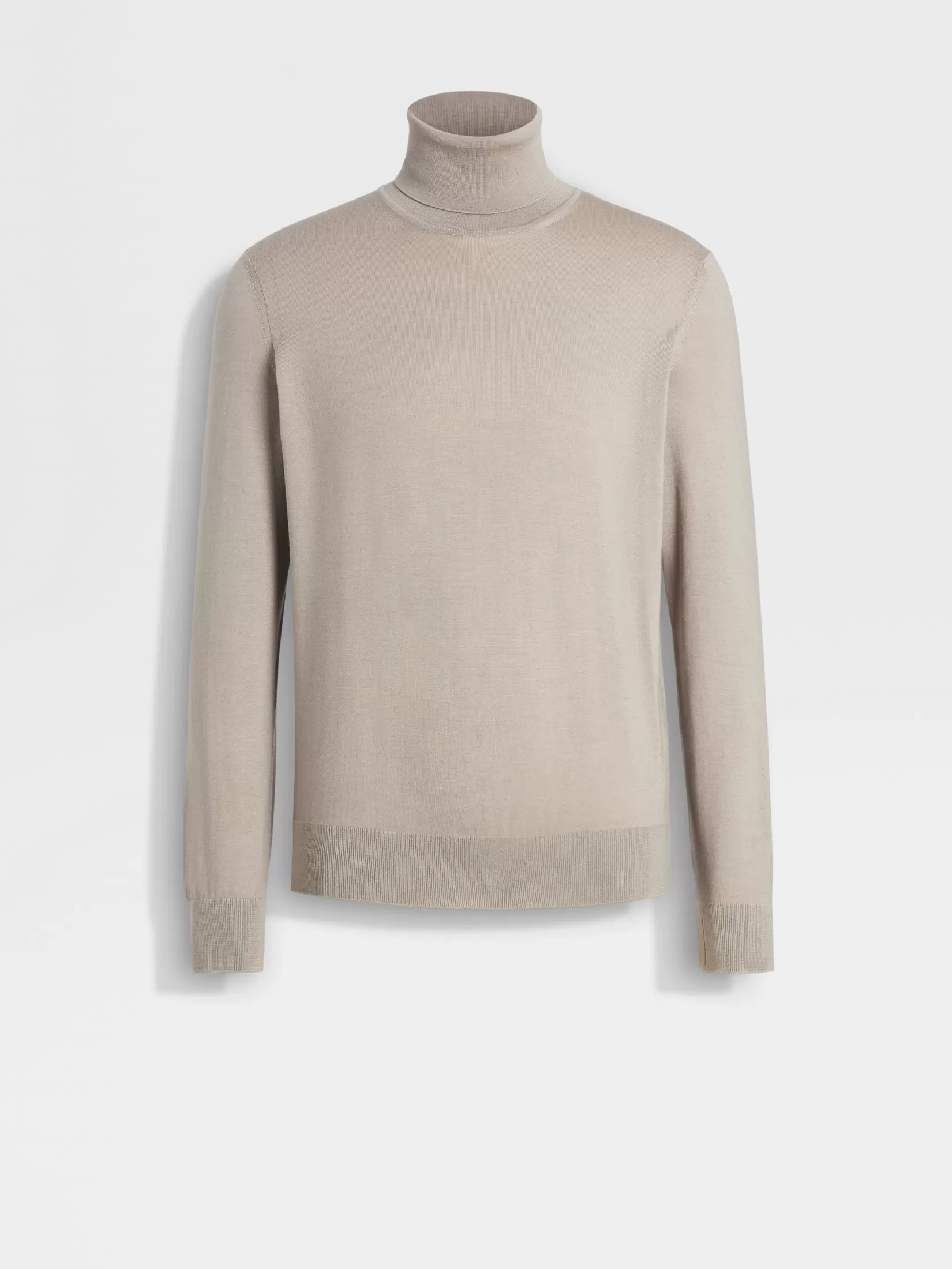 ZEGNA Travel In Style | Sweaters<Light Taupe Cashseta Turtleneck LightTaupe