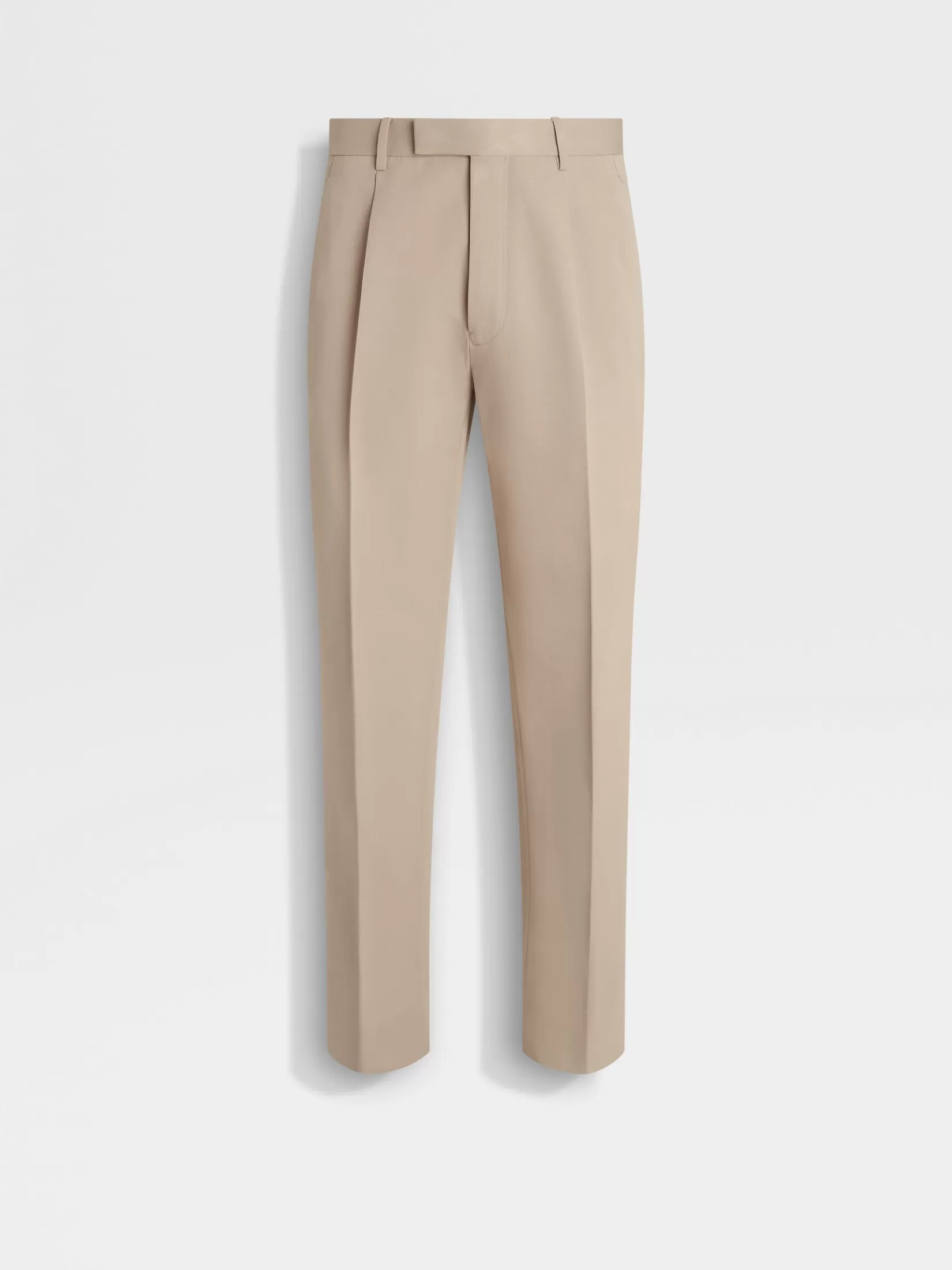 ZEGNA Travel In Style | Pants<Light Taupe Cotton and Wool Pants LightTaupe