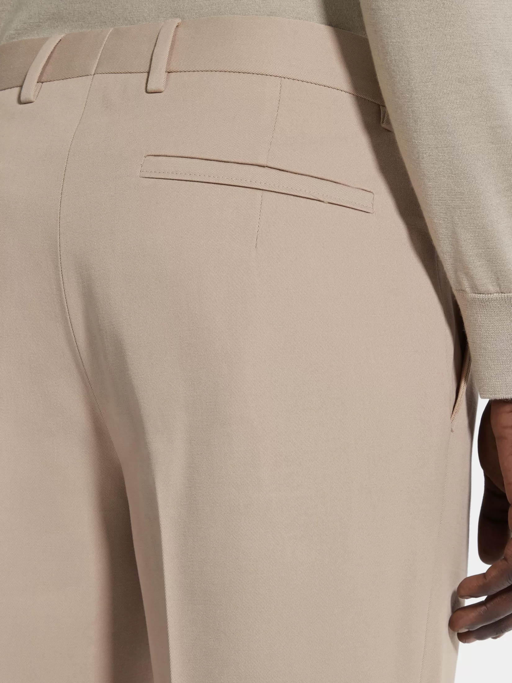 ZEGNA Travel In Style | Pants<Light Taupe Cotton and Wool Pants LightTaupe