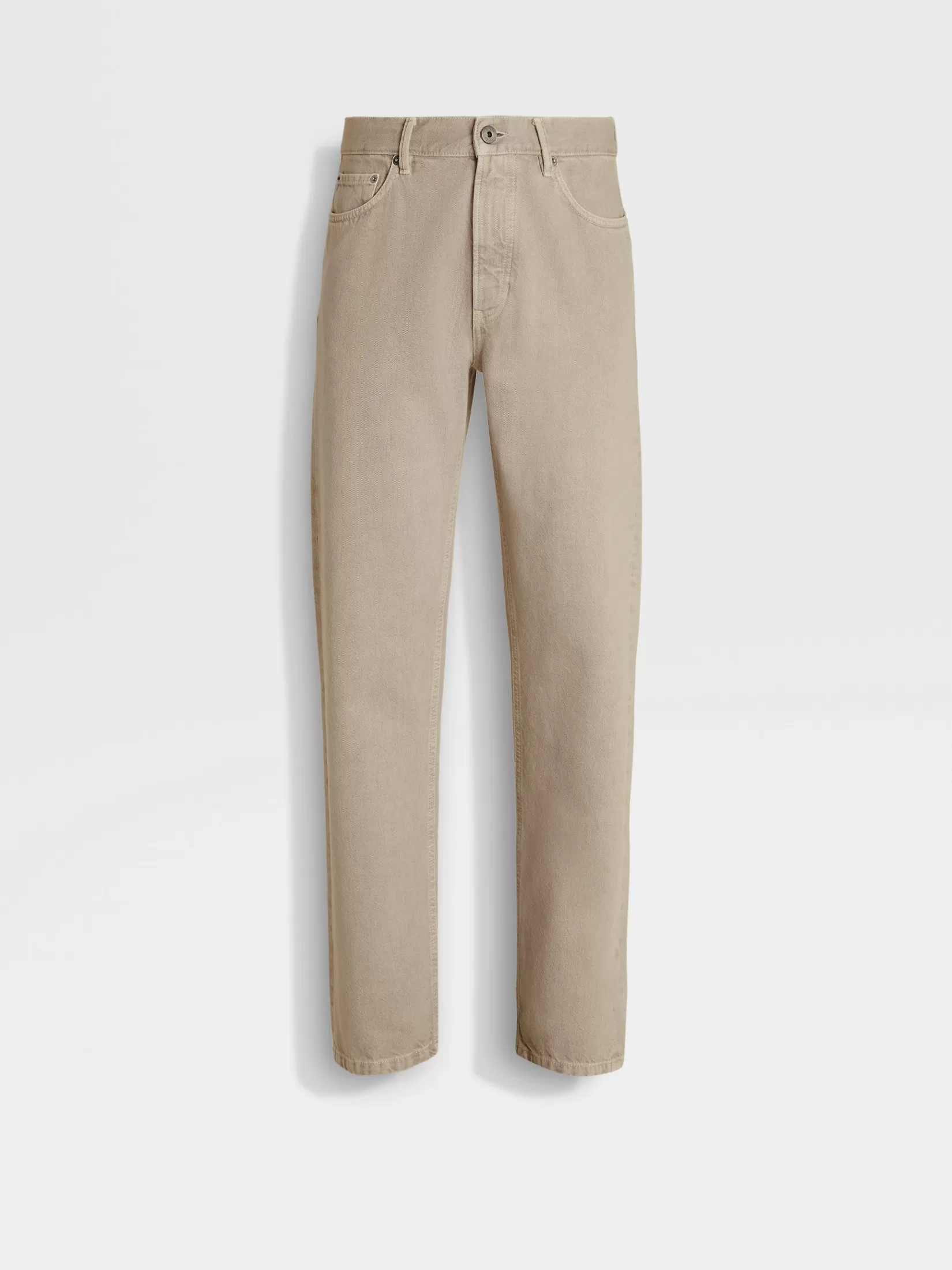 ZEGNA Travel In Style | Jeans<Light Taupe Cotton Roccia Jeans LightTaupe