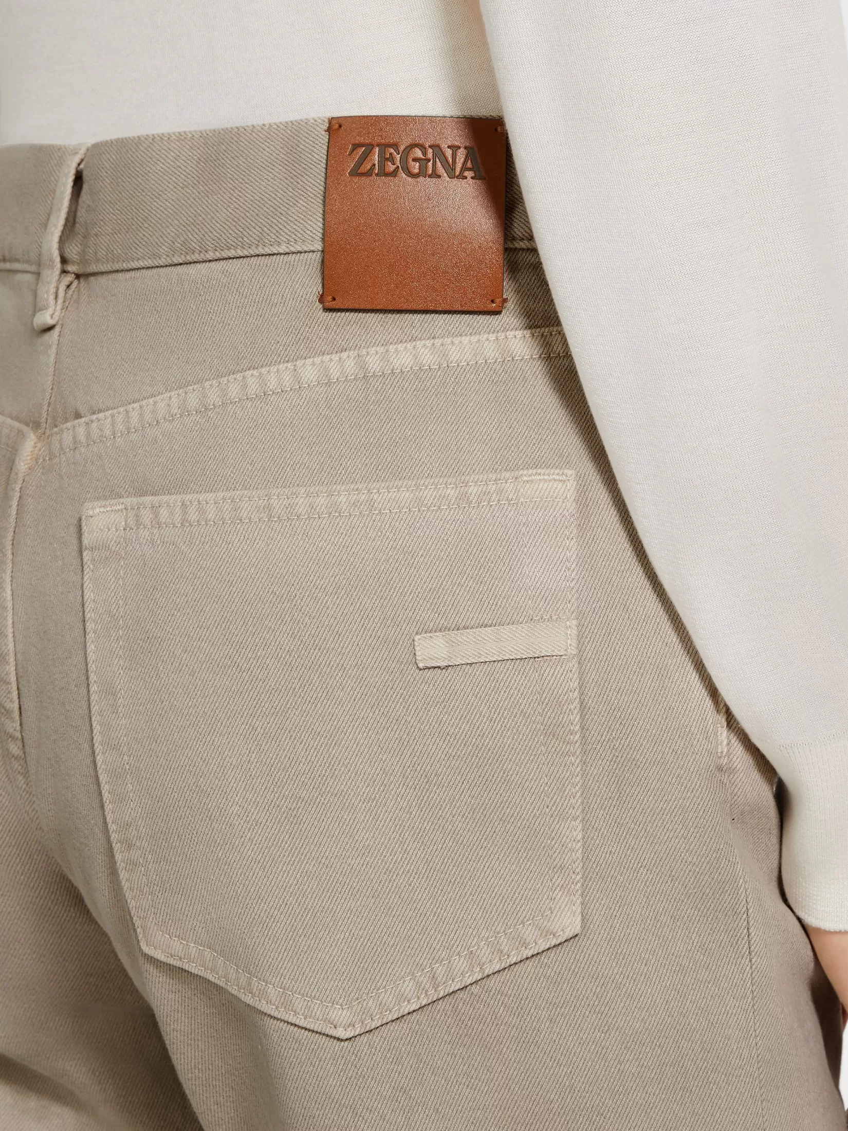 ZEGNA Travel In Style | Jeans<Light Taupe Cotton Roccia Jeans LightTaupe