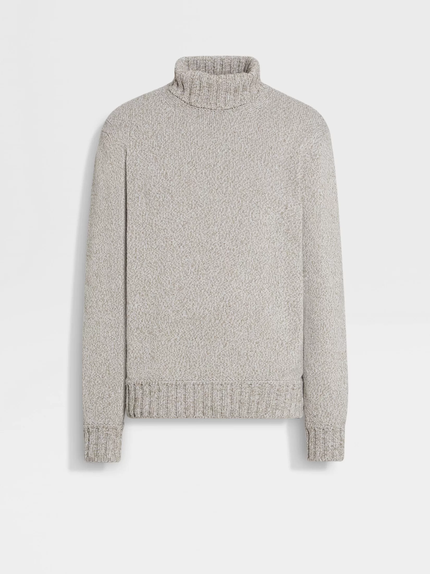 ZEGNA Travel In Style | Sweaters<Light Taupe Mélange Oasi Cashmere Turtleneck LightTaupeMélange