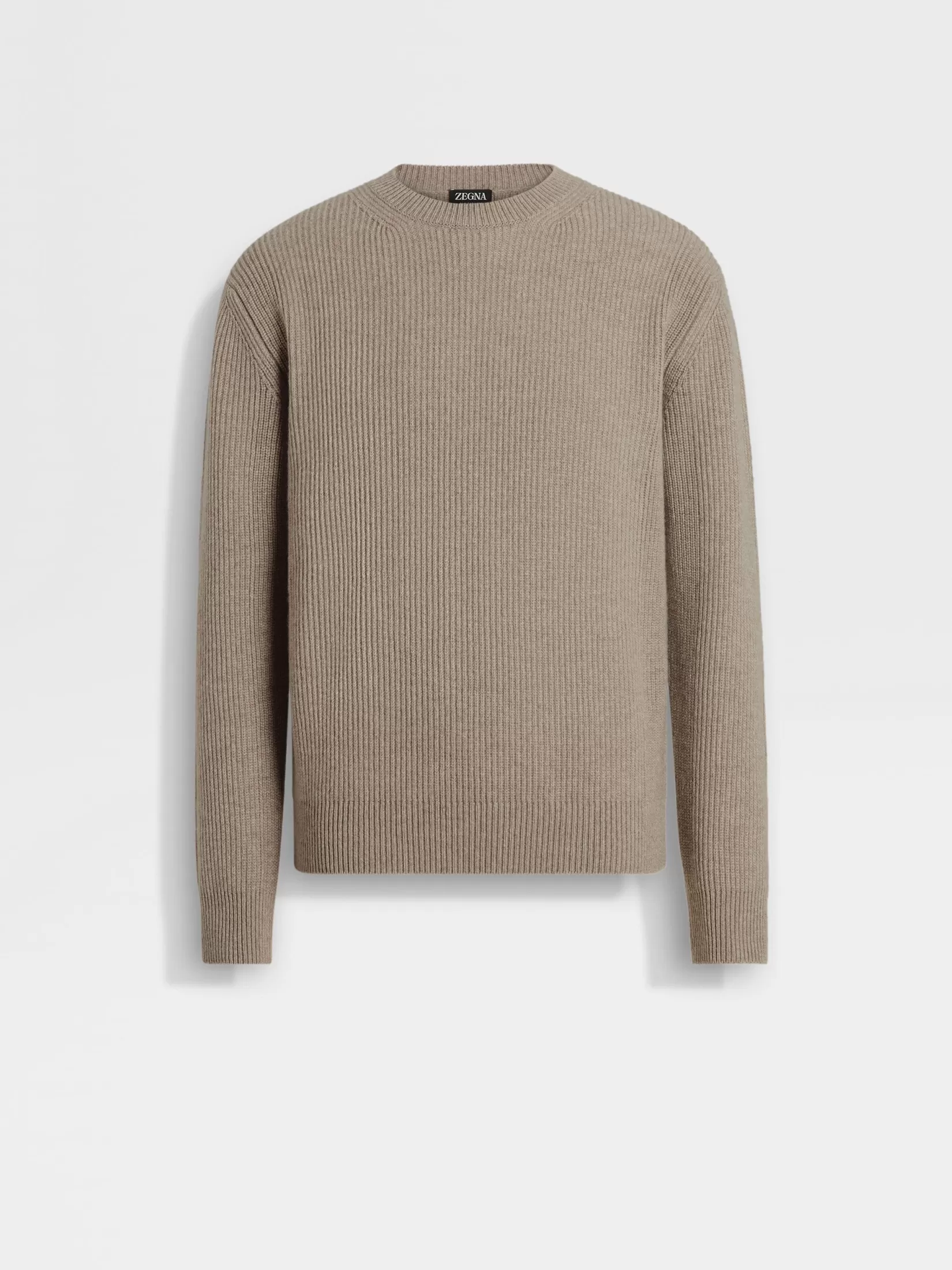 ZEGNA Travel In Style | Sweaters<Light Taupe Oasi Cashmere Crewneck LightTaupe