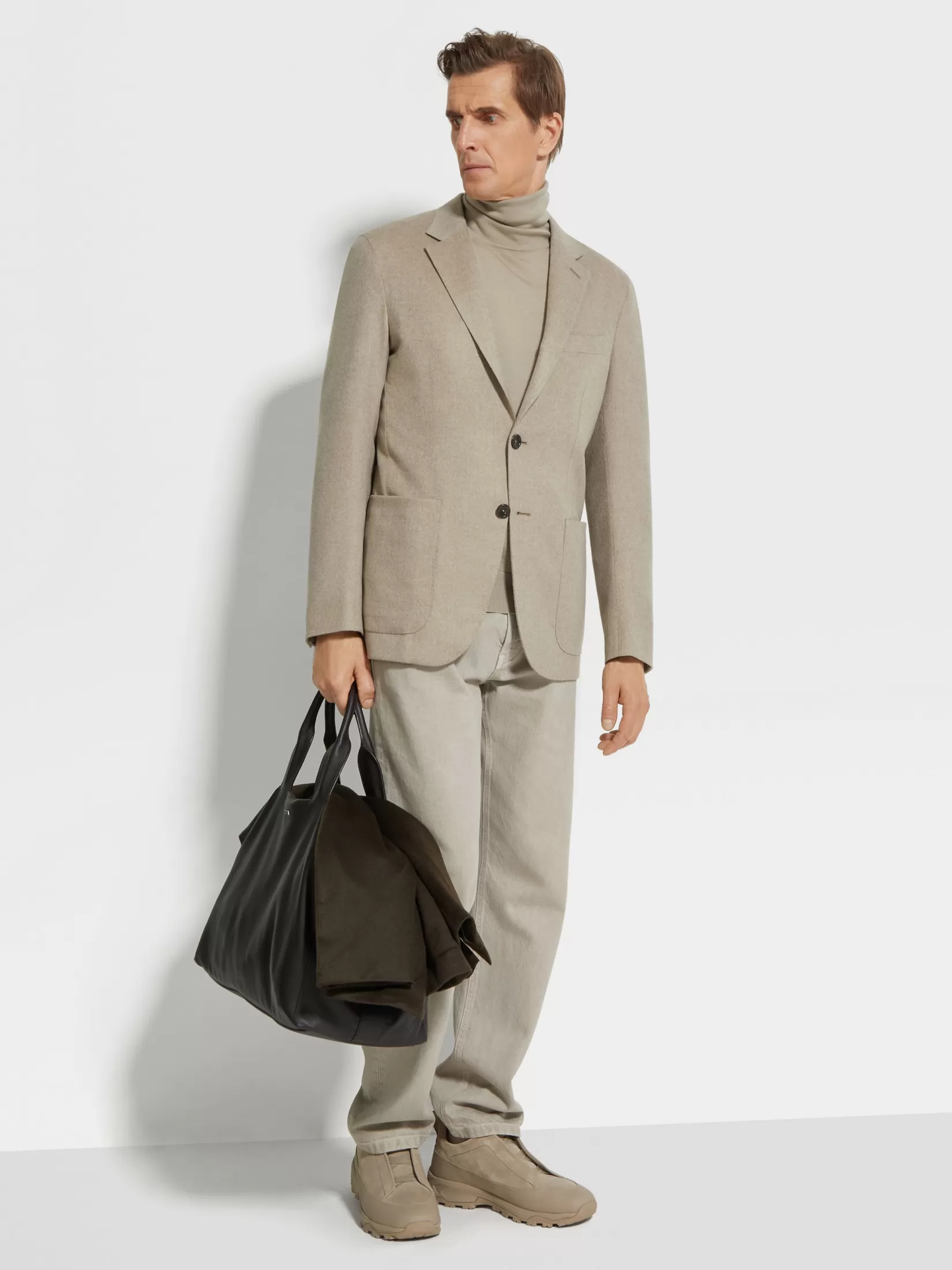 ZEGNA Blazers<Light Taupe Oasi Cashmere Jacket LightTaupe