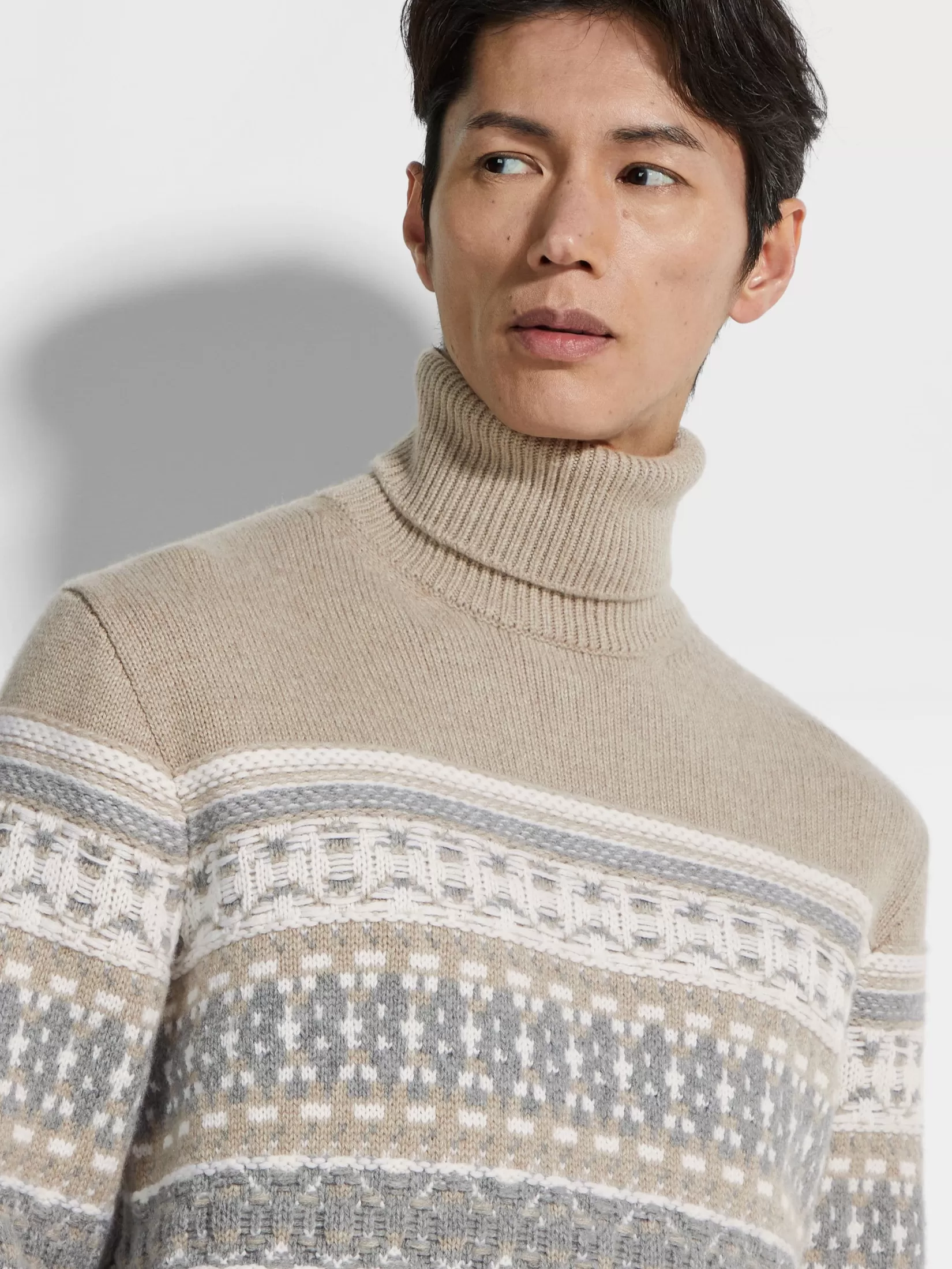 ZEGNA Travel In Style | Sweaters<Light Taupe Oasi Cashmere Turtleneck LightTaupe