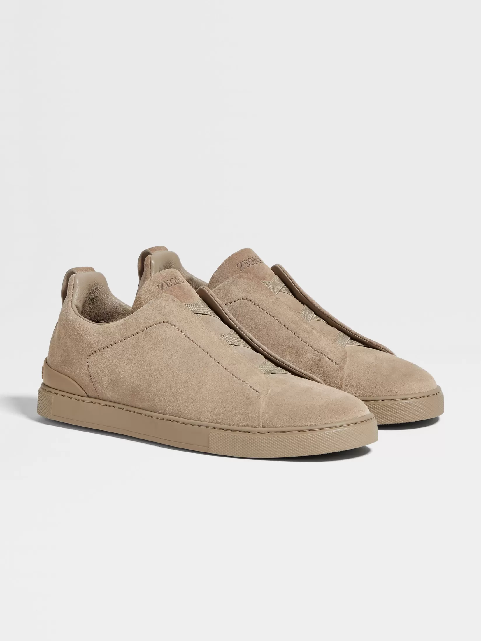 ZEGNA Travel In Style | Sneakers<Light Taupe Suede Triple Stitch™ Sneakers LightTaupe