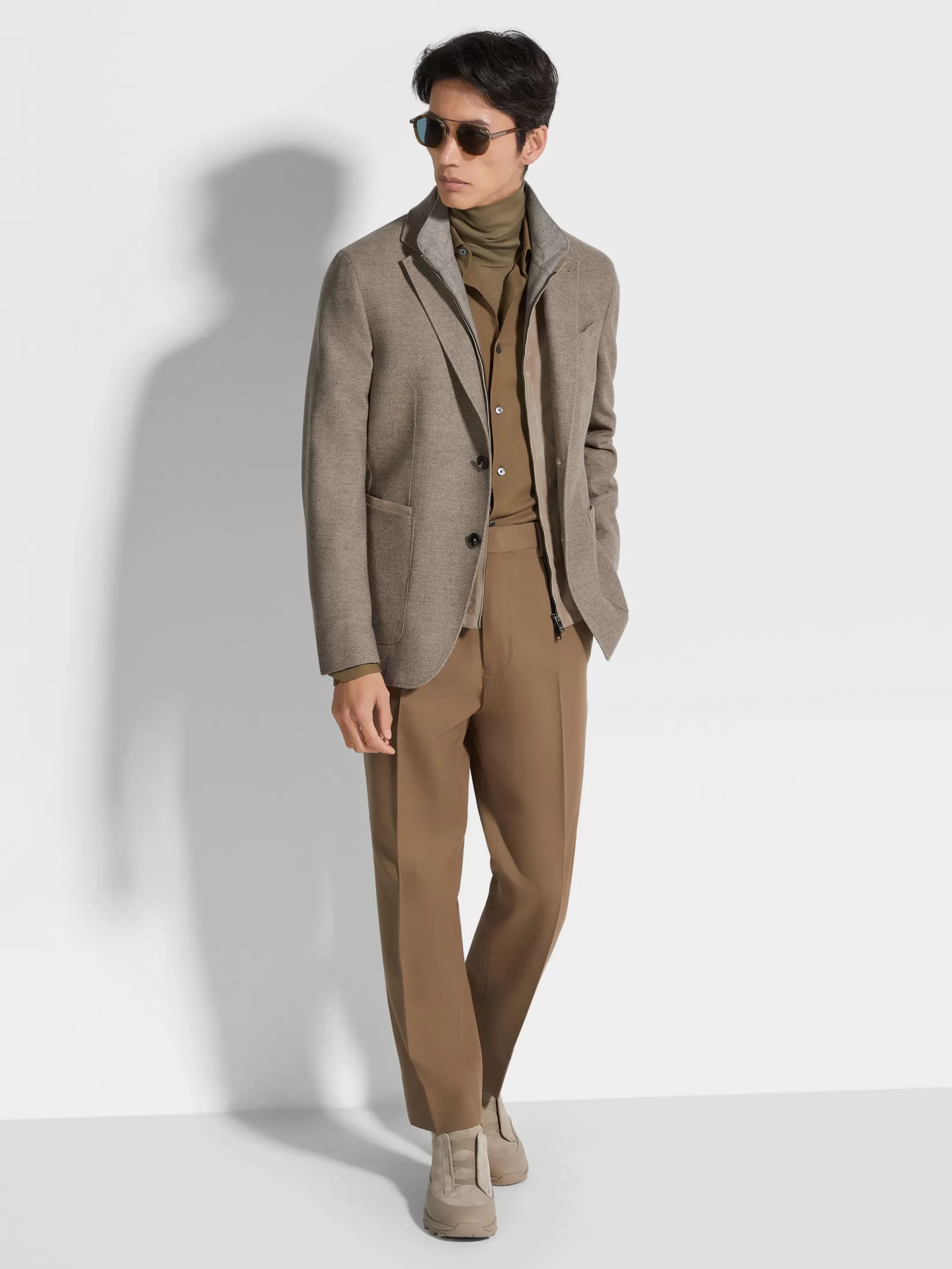 ZEGNA Blazers<Light Taupe Trofeo™ Cashmere Jacket LightTaupe