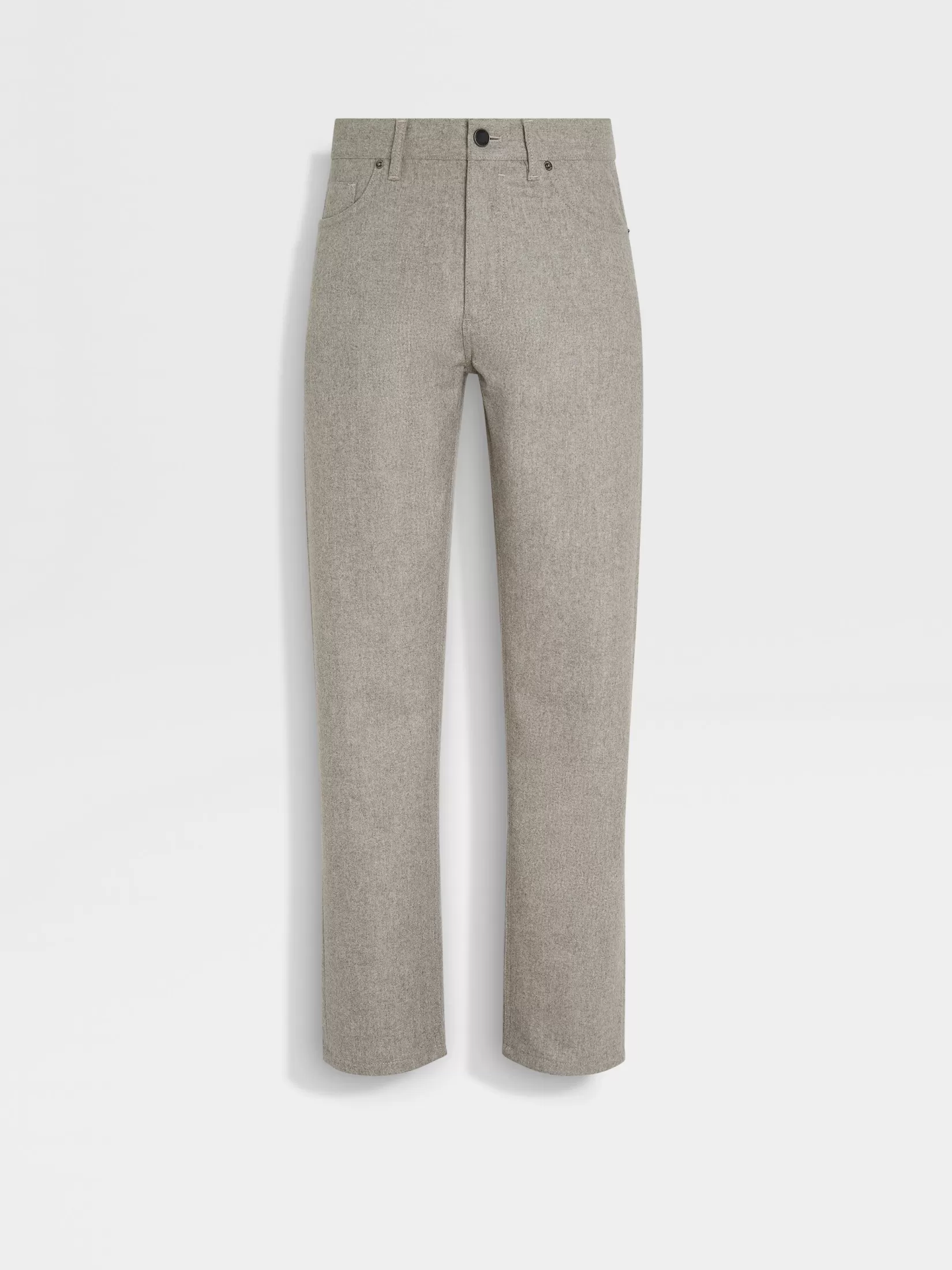 ZEGNA Jeans<Light Taupe Wool and Cashmere Roccia Pants LightTaupe