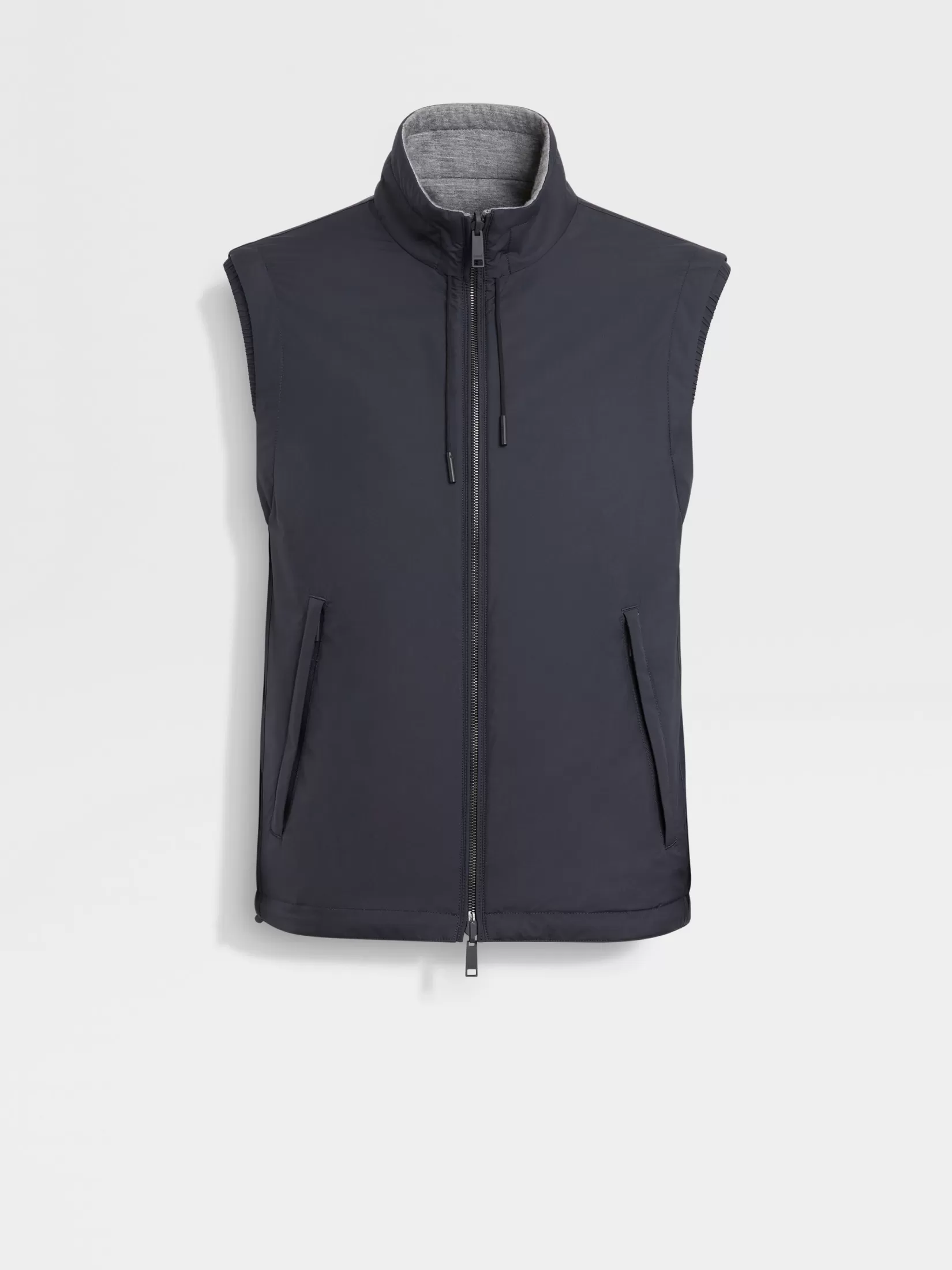 ZEGNA Jackets And Coats<Microfiber Reversible Brezza Vest NavyBlue/Grey