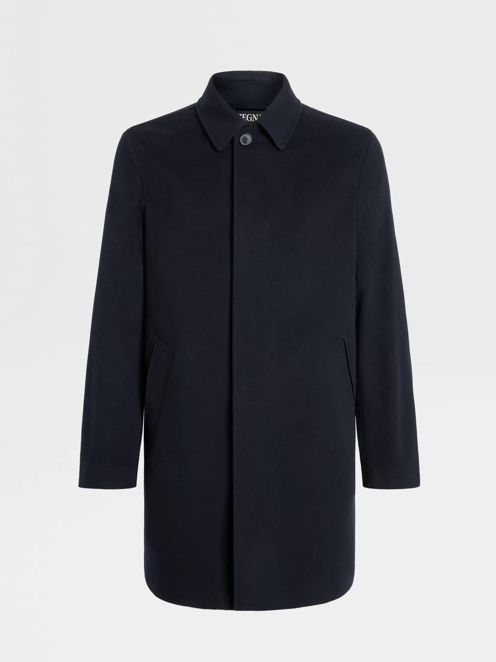 ZEGNA Jackets And Coats<12milmil12 Wool Trench Coat NavyBlue