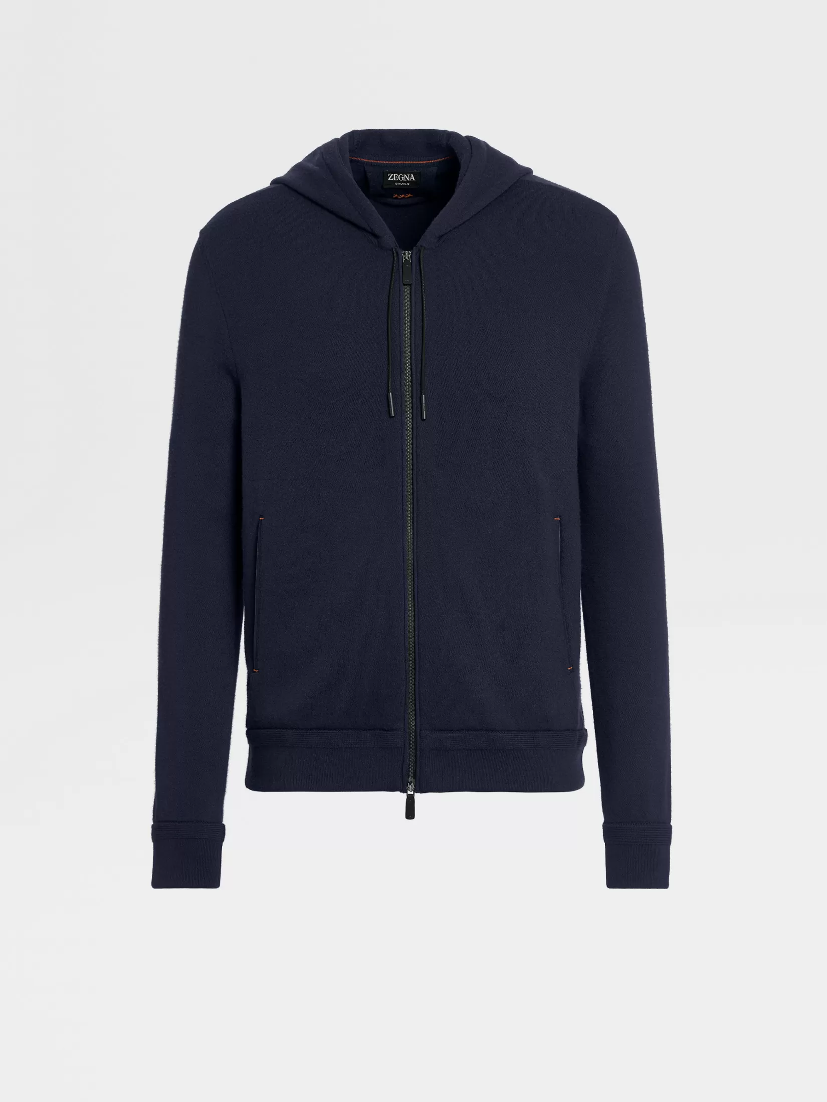 ZEGNA Joggers And Sweatshirts | Sweaters<Navy Blue 12milmil12 Wool Full Zip Hoodie NavyBlue