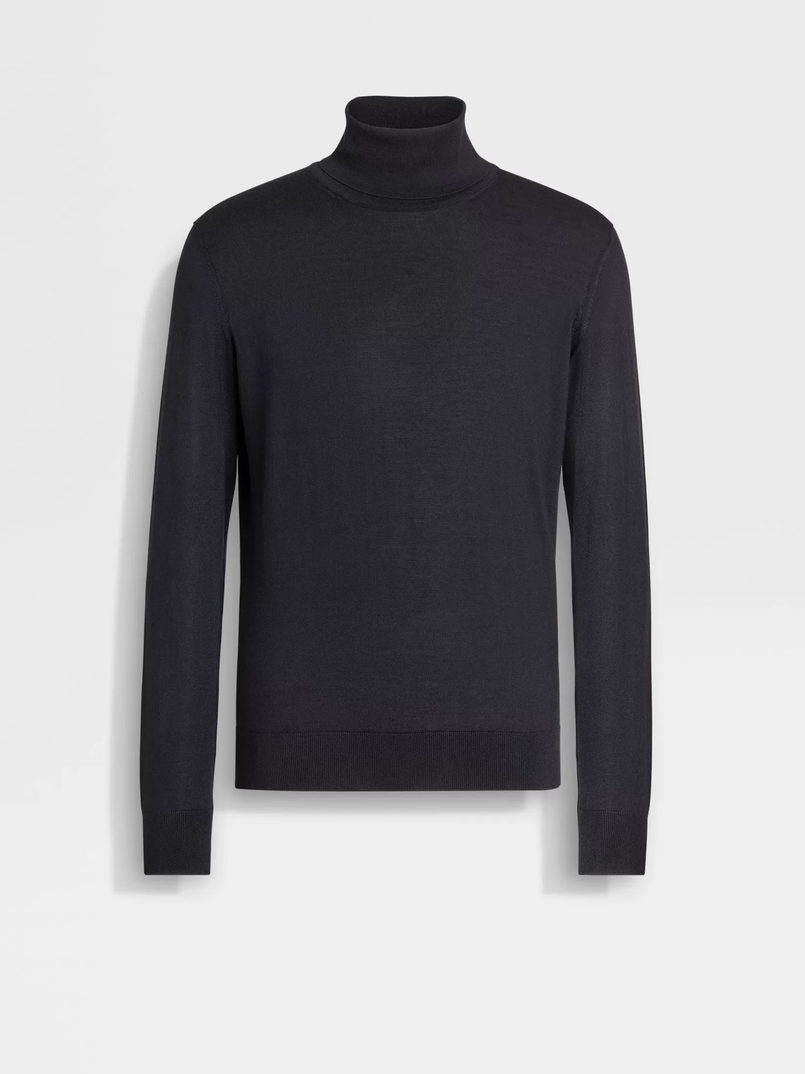 ZEGNA Travel In Style | Sweaters<Navy Blue Mélange Cashseta Turtleneck NavyBlueMélange