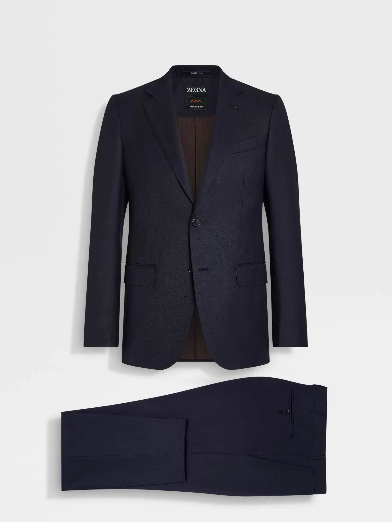 ZEGNA Suits<Navy Blue Oasi Cashmere Suit NavyBlue