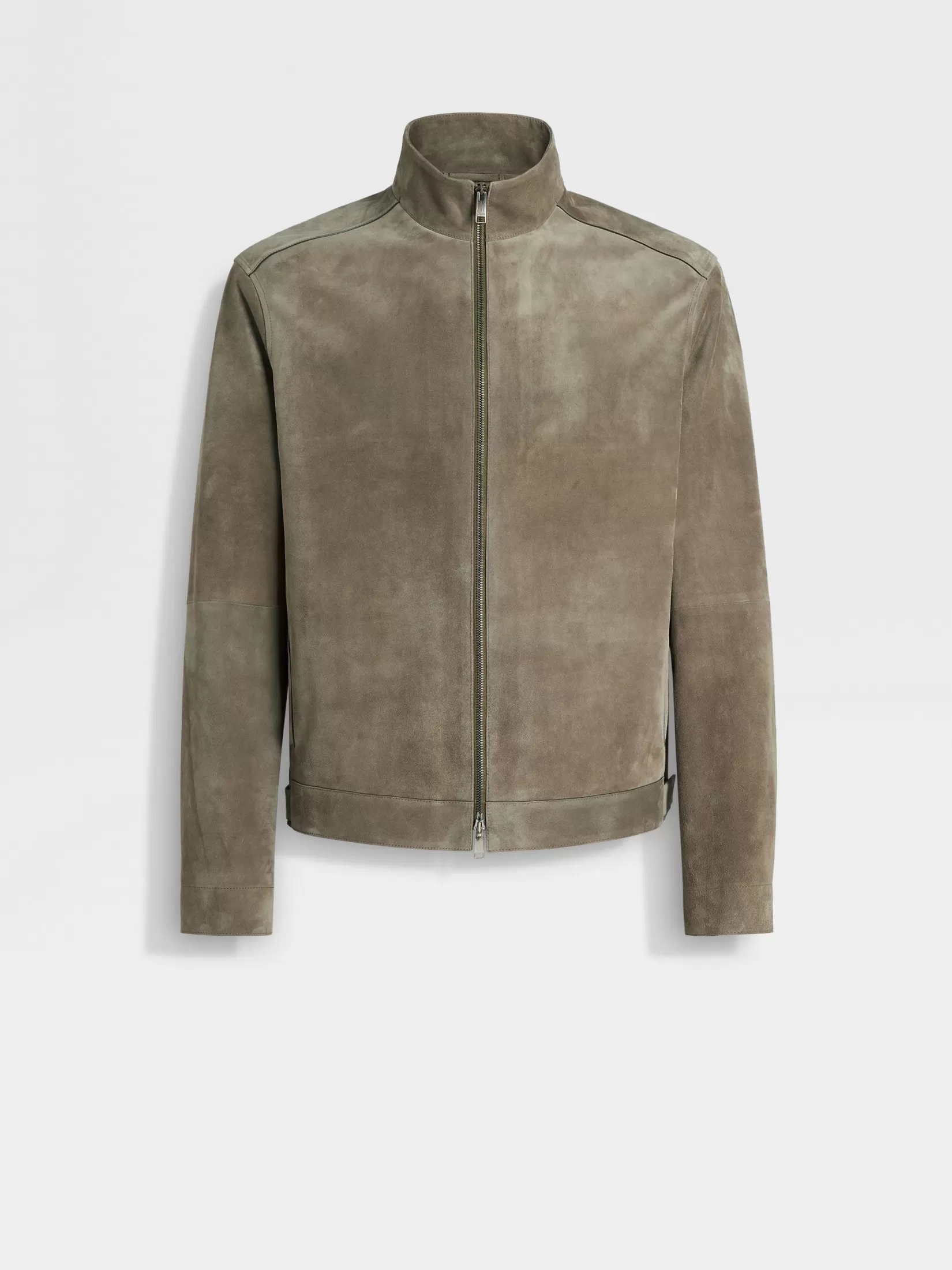 ZEGNA Jackets And Coats<Nubuck Blouson Khaki