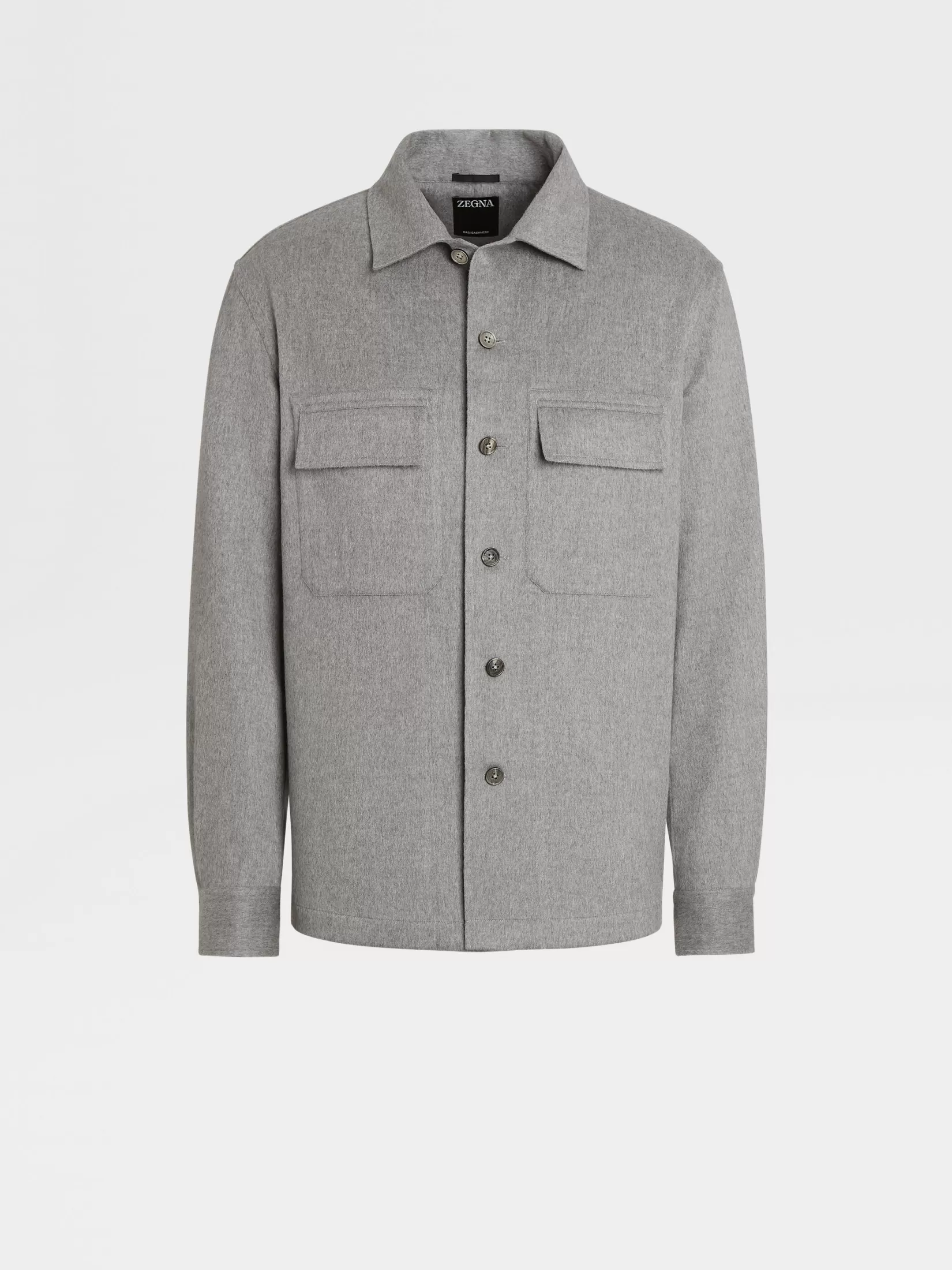 ZEGNA Overshirts And Chore Jackets<Oasi Cashmere Alba Overshirt GreyMélange