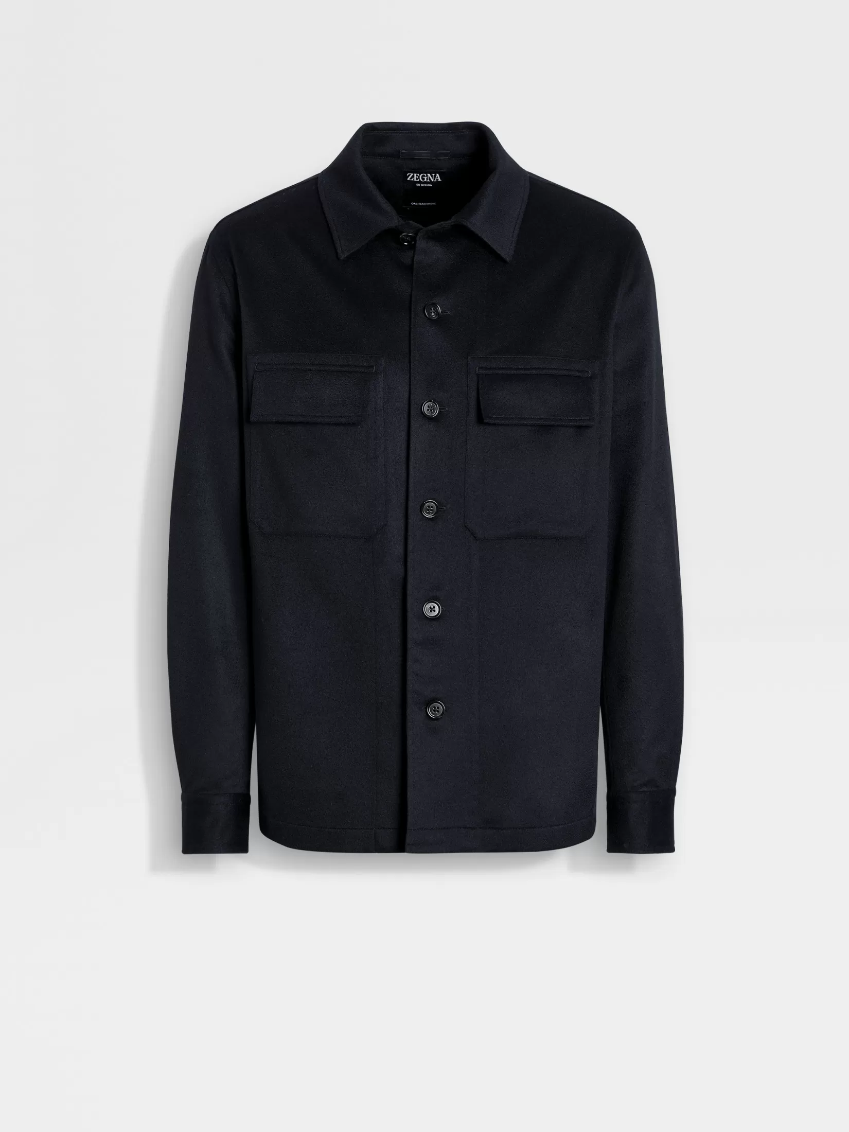 ZEGNA Overshirts And Chore Jackets<Oasi Cashmere Alba Overshirt NavyBlue