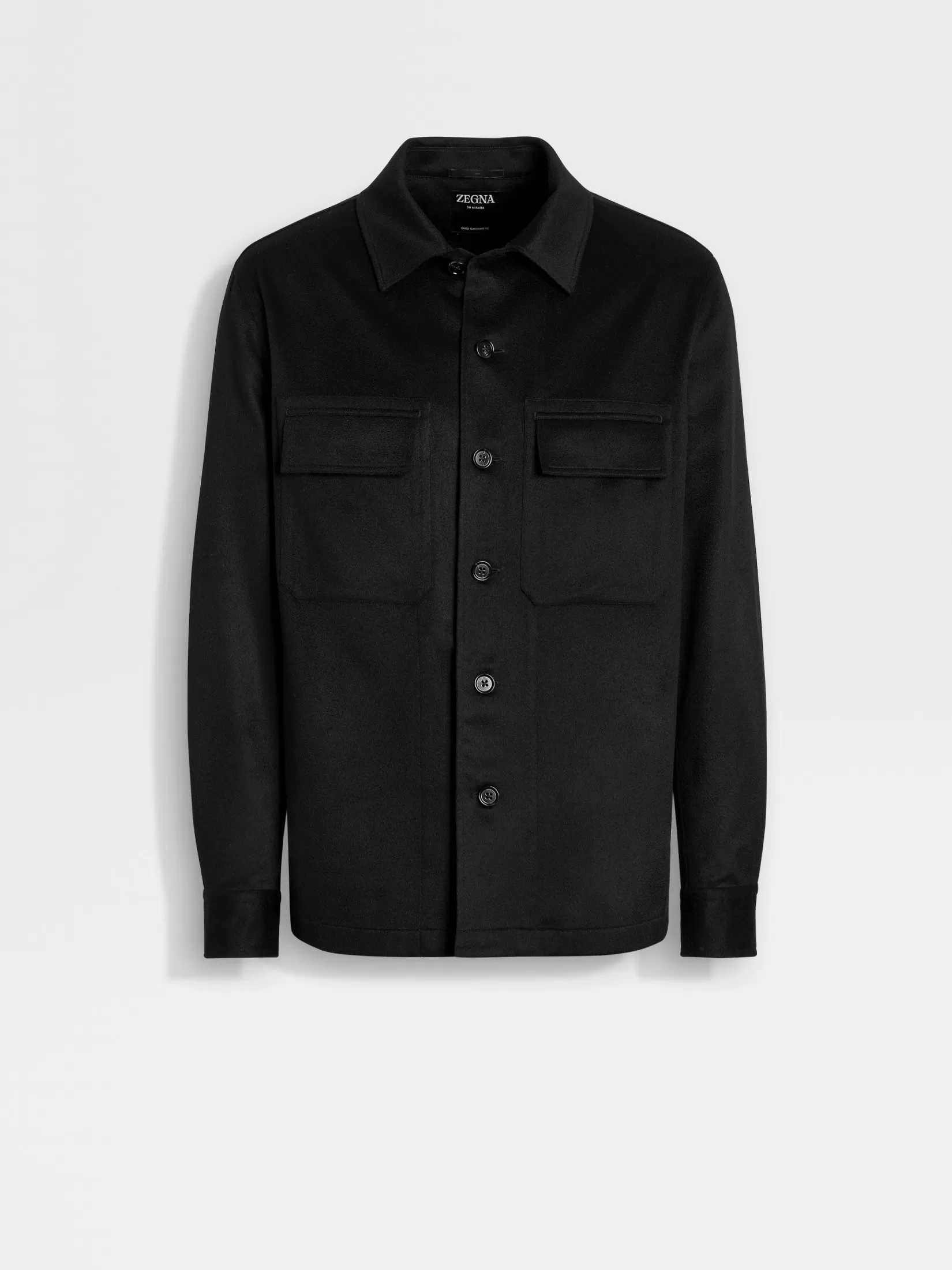 ZEGNA Travel In Style | Overshirts And Chore Jackets<Oasi Cashmere Alba Overshirt Black