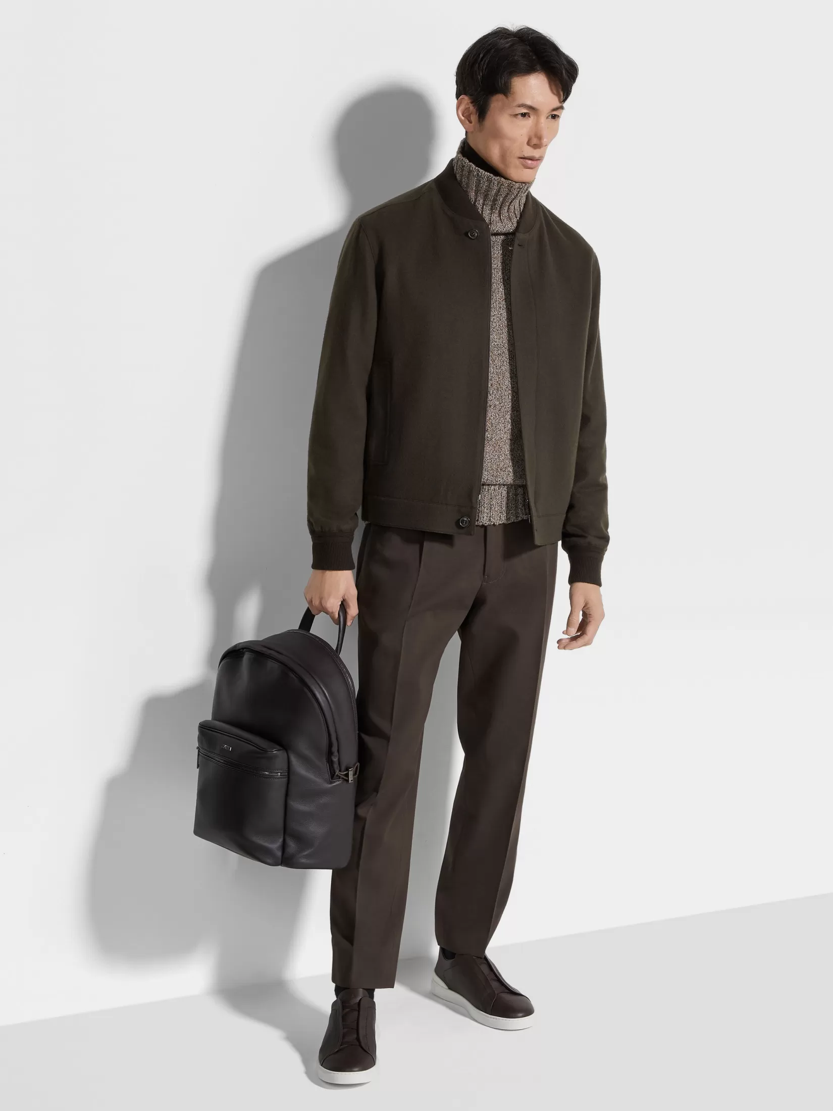 ZEGNA Jackets And Coats<Oasi Cashmere Elements Bomber DarkBrown