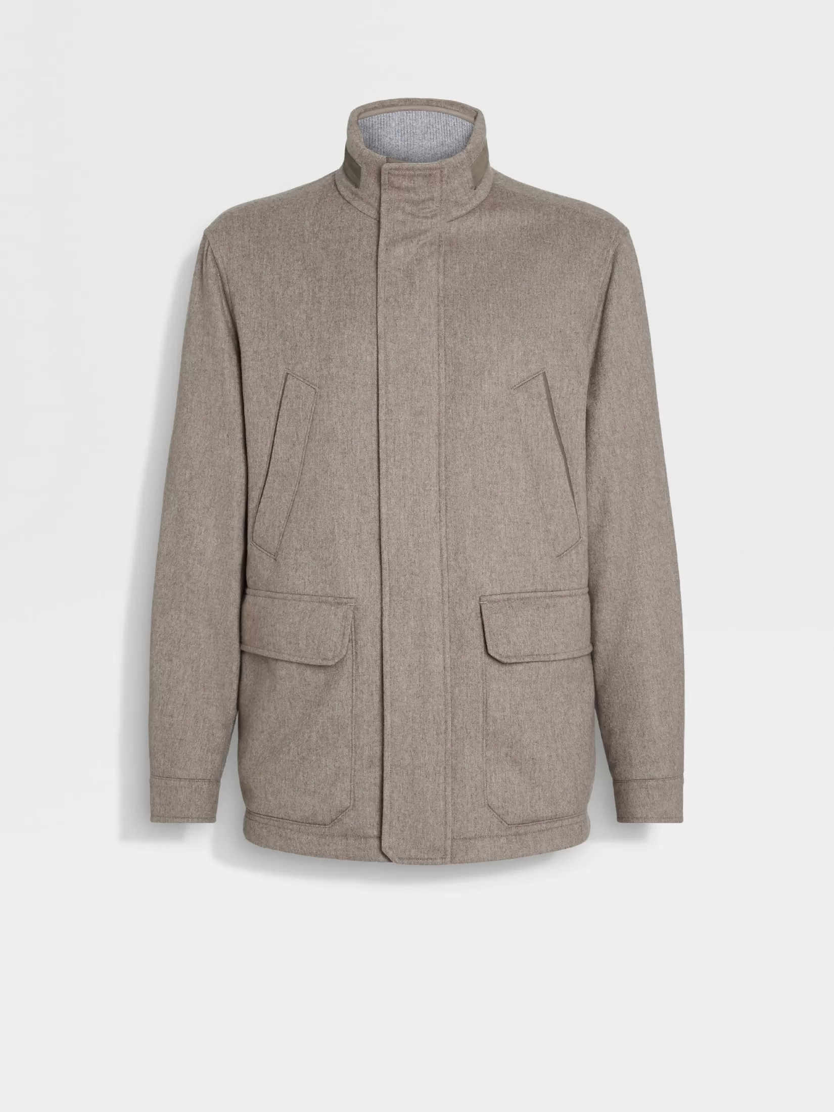 ZEGNA Jackets And Coats<Oasi Cashmere Elements Car Coat LightTaupeMultimélange