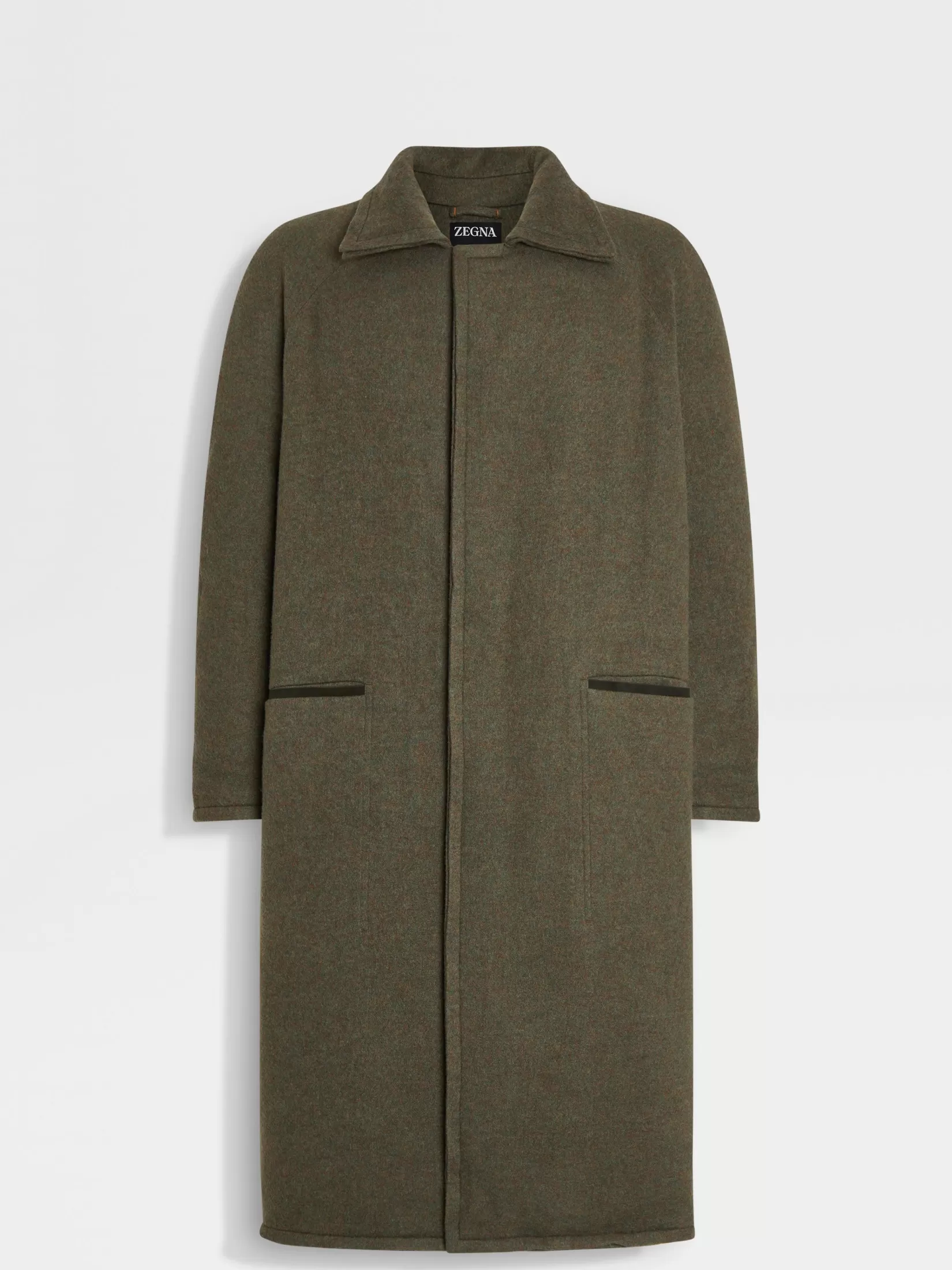 ZEGNA Jackets And Coats<Oasi Cashmere Elements Coat ArmyGreenMultimélange