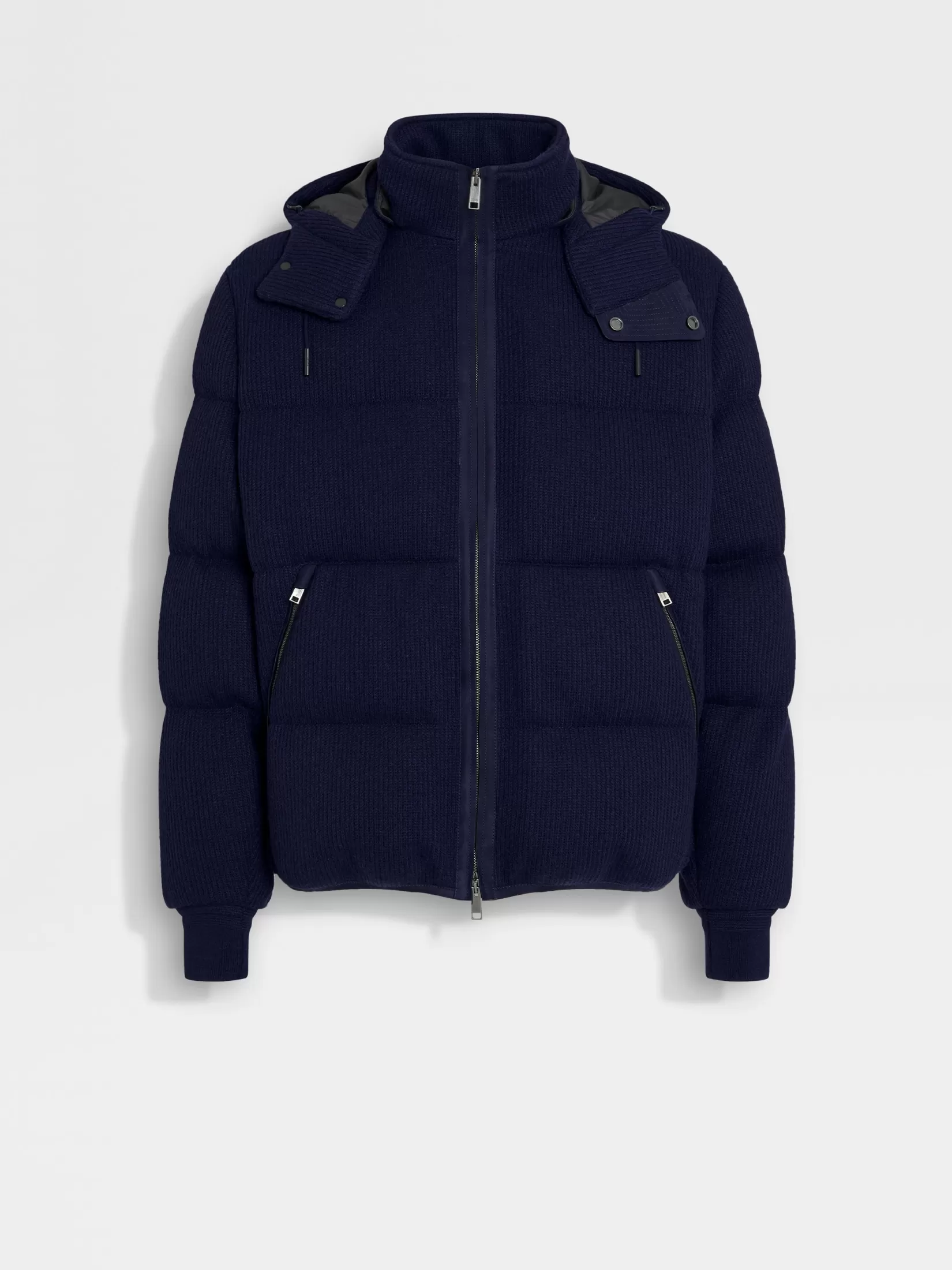 ZEGNA Travel In Style | Down Jackets<Oasi Cashmere Elements Ghiaccio Blouson InkBlue