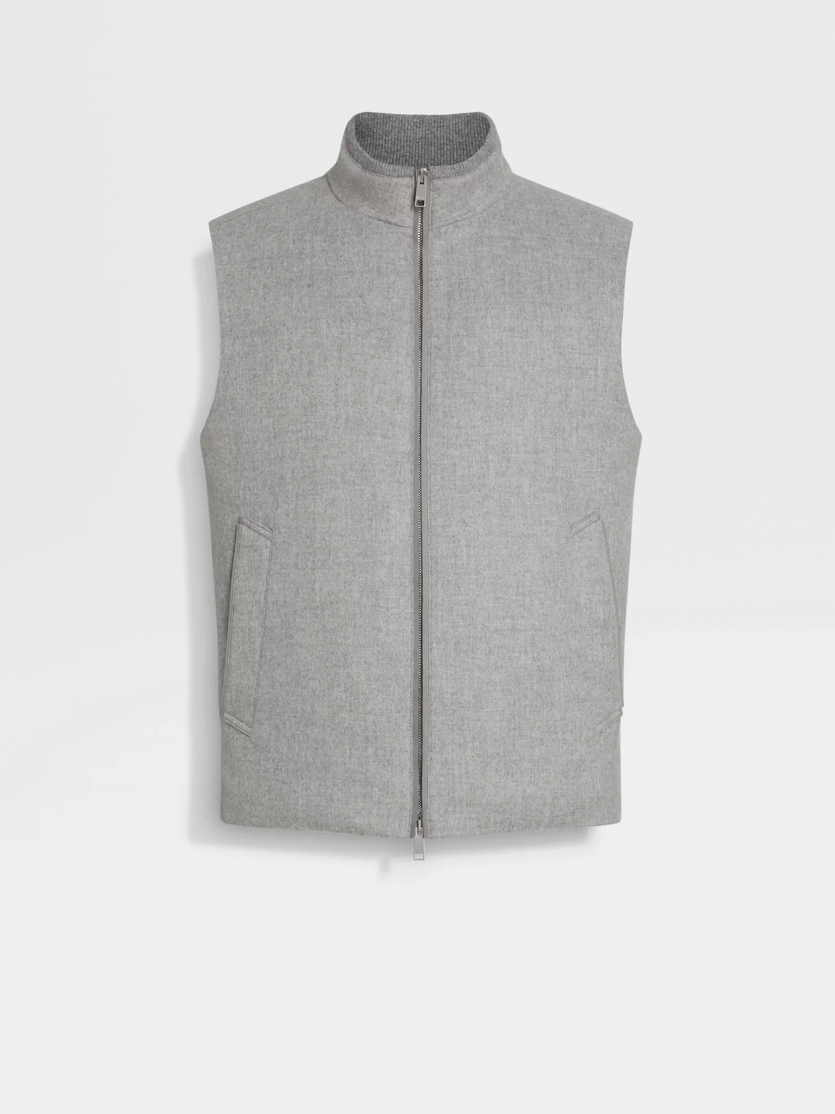 ZEGNA Down Jackets | Jackets And Coats<Oasi Cashmere Elements Vest GreyMélange