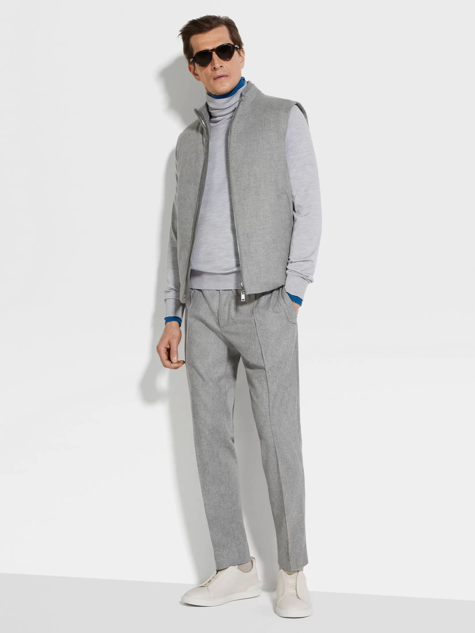 ZEGNA Down Jackets | Jackets And Coats<Oasi Cashmere Elements Vest GreyMélange