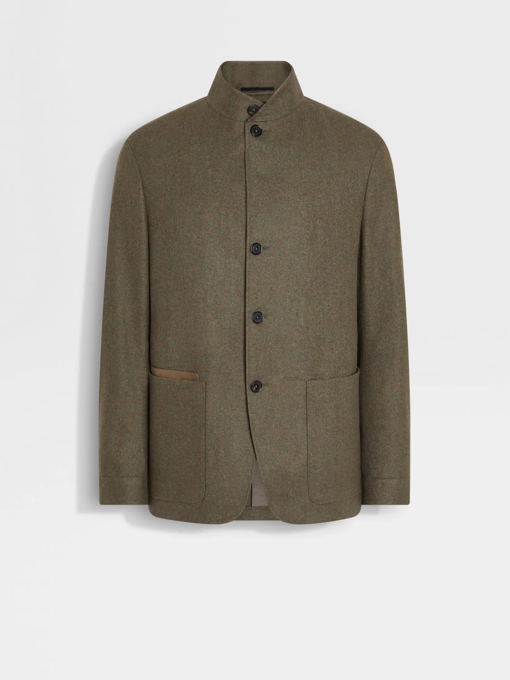 ZEGNA Travel In Style | Overshirts And Chore Jackets<Oasi Cashmere Il Conte Jacket ArmyGreenMultimélange