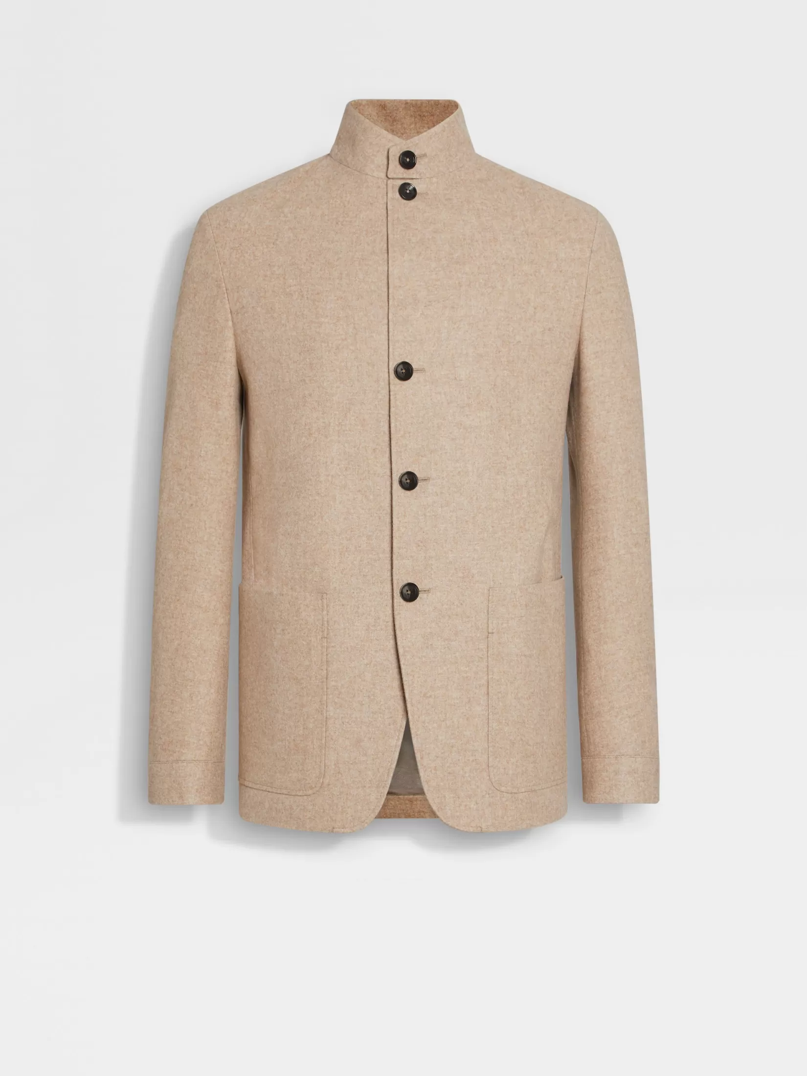 ZEGNA Travel In Style | Overshirts And Chore Jackets<Oasi Cashmere Il Conte Jacket LightTaupeMultimélange