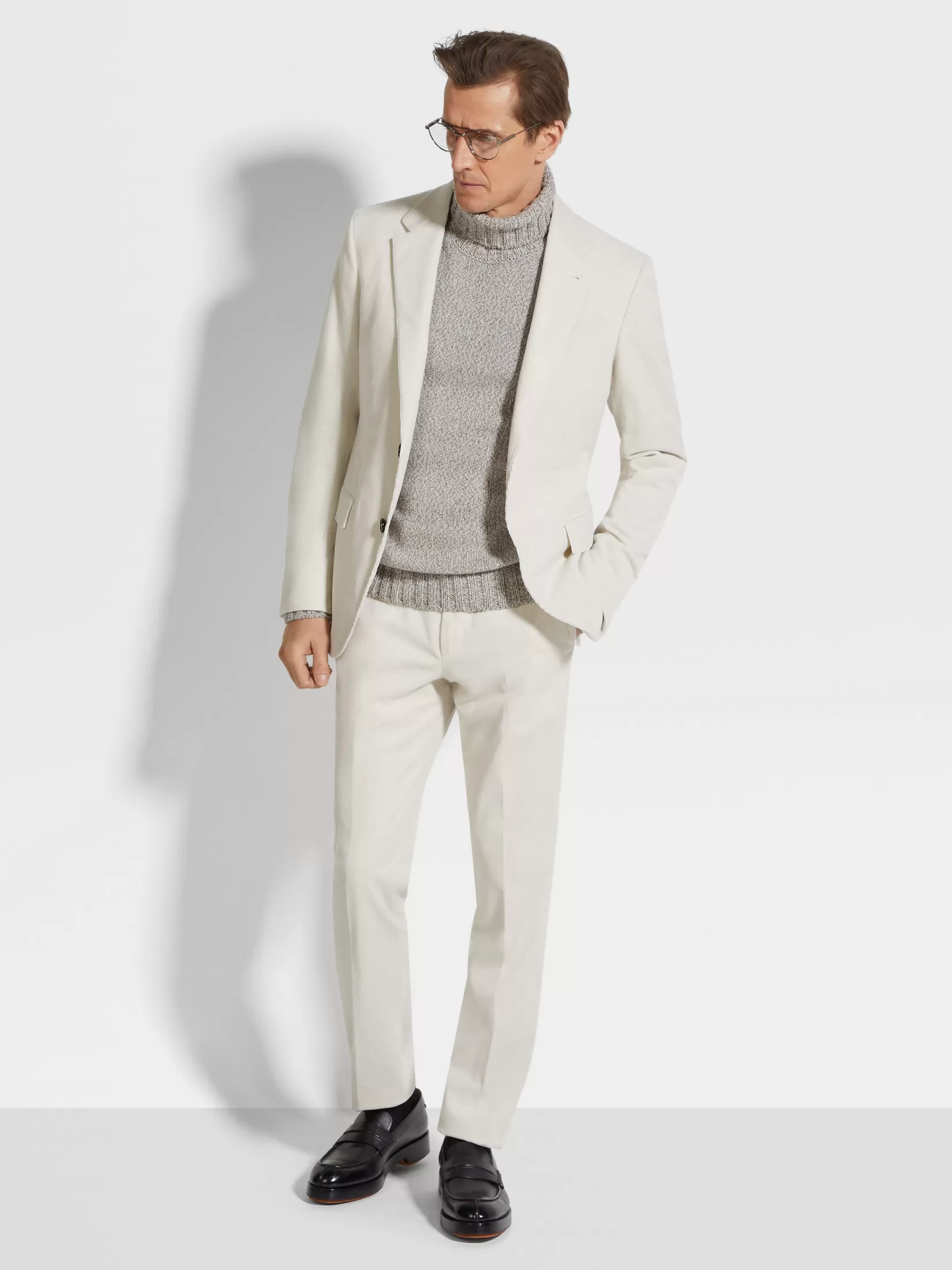 ZEGNA Blazers | Suits<Off White Cashco Jacket OffWhite