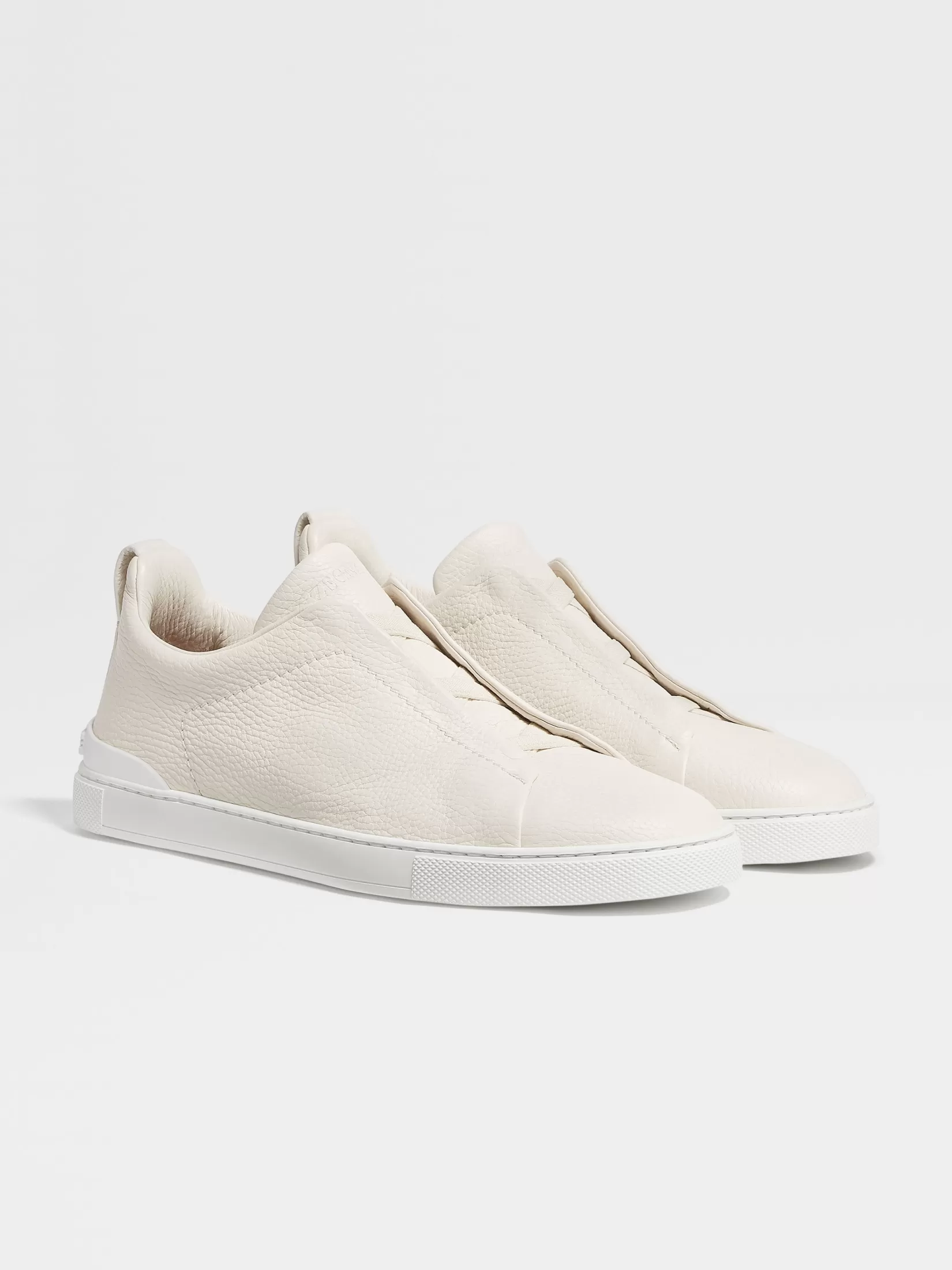 ZEGNA Resort Essentials | Sneakers<Off White Deerskin Triple Stitch™ Sneakers OffWhite