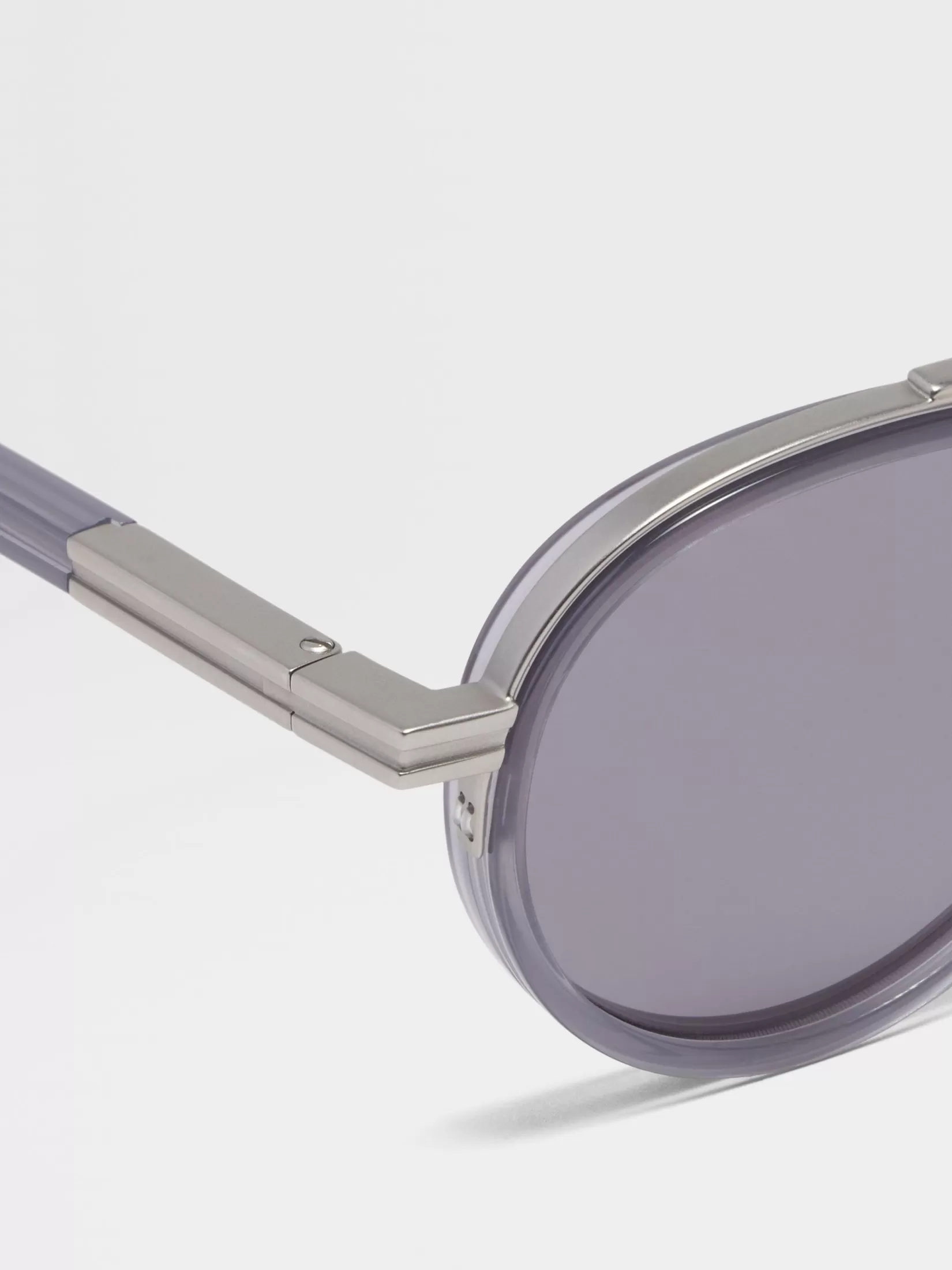 ZEGNA Resort Essentials | Sunglasses<Opal Grey Orizzonte II Acetate and Metal Sunglasses OpalGrey