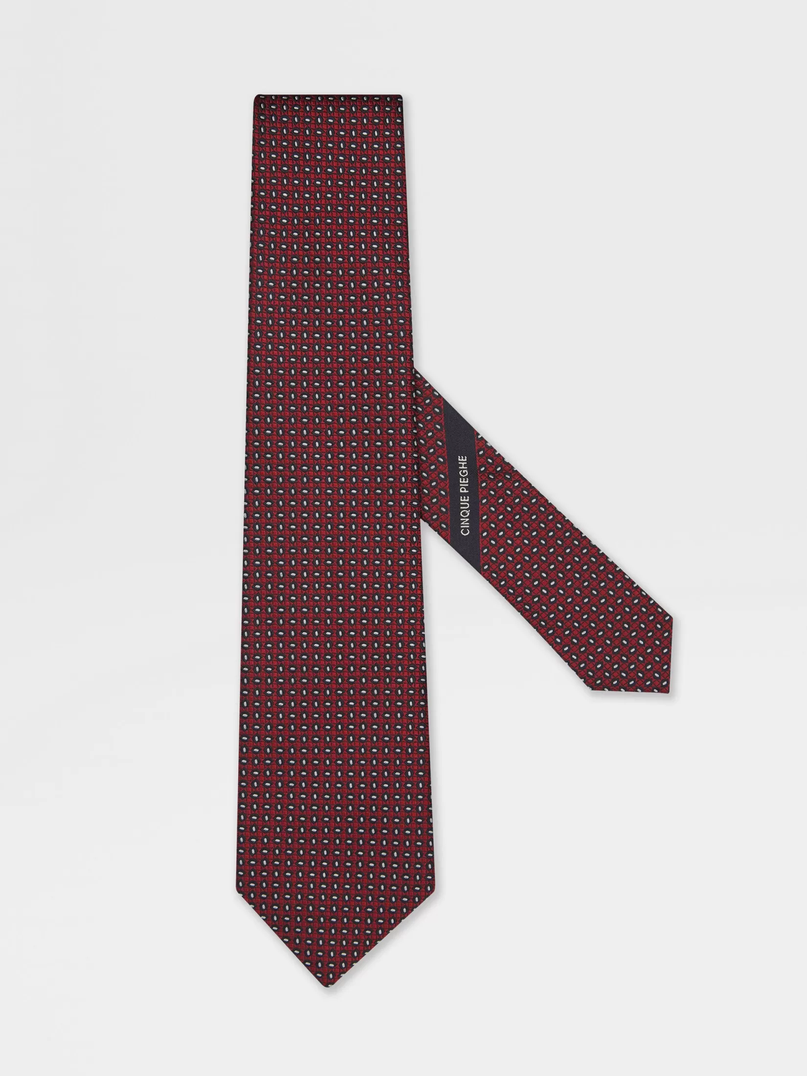 ZEGNA Ties And Bow Ties<CINQUE PIEGHE Silk Tie Red