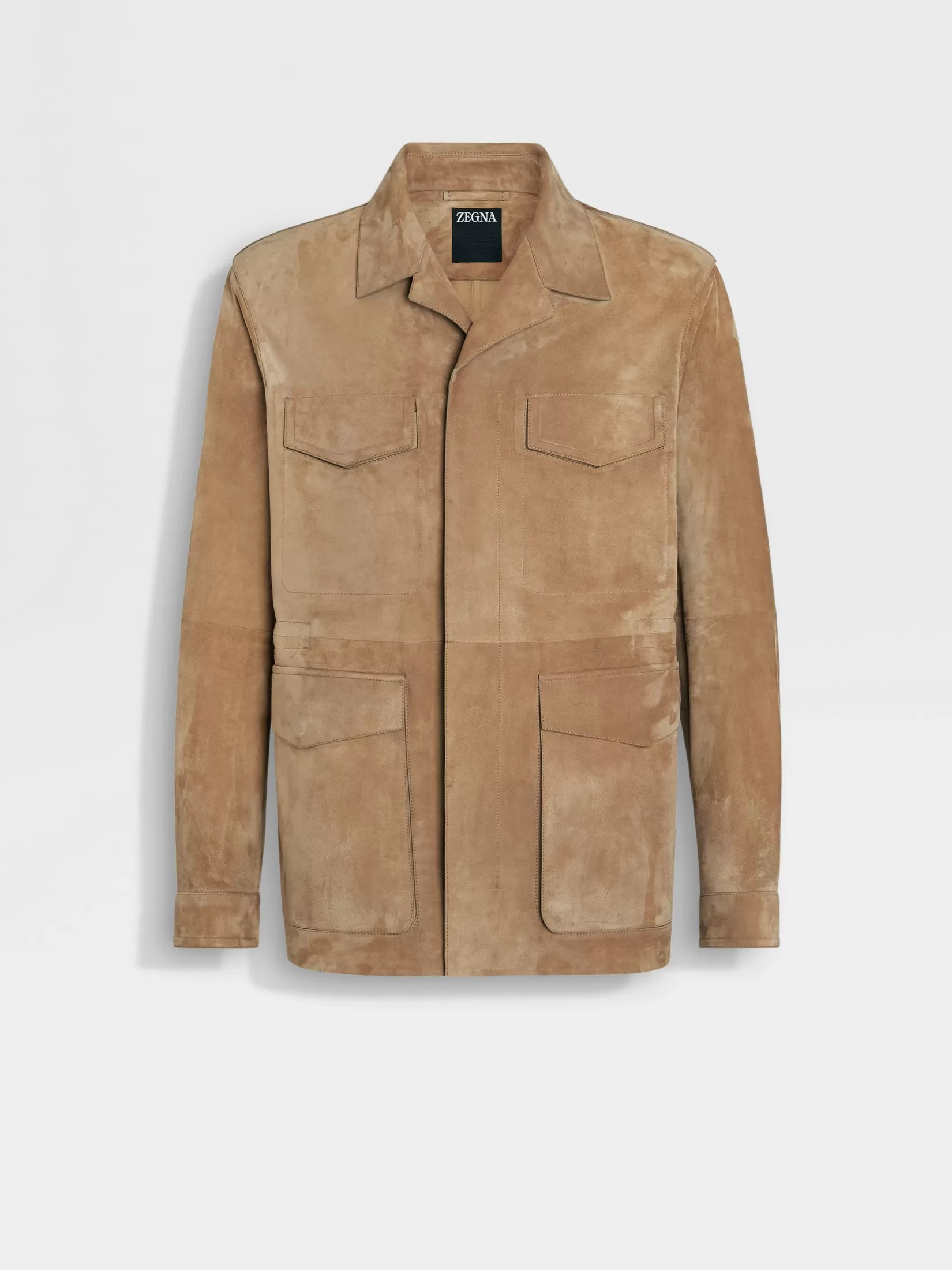 ZEGNA Overshirts And Chore Jackets<Suede Field Jacket DarkBeige