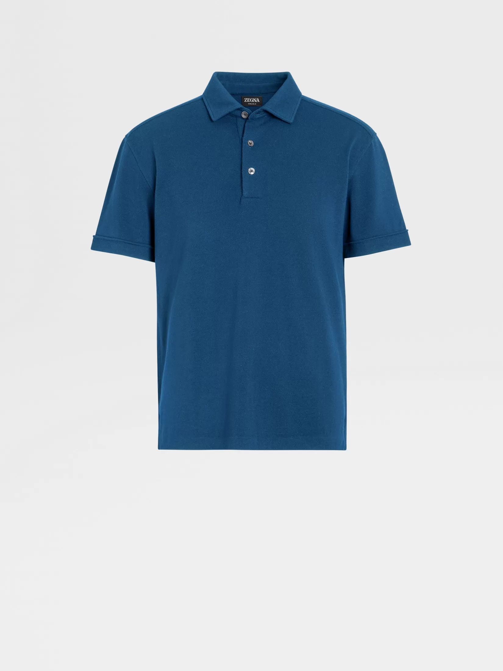 ZEGNA Polo Shirts<Teal Blue Mélange 12milmil12 Wool Polo Shirt TealBlueMélange