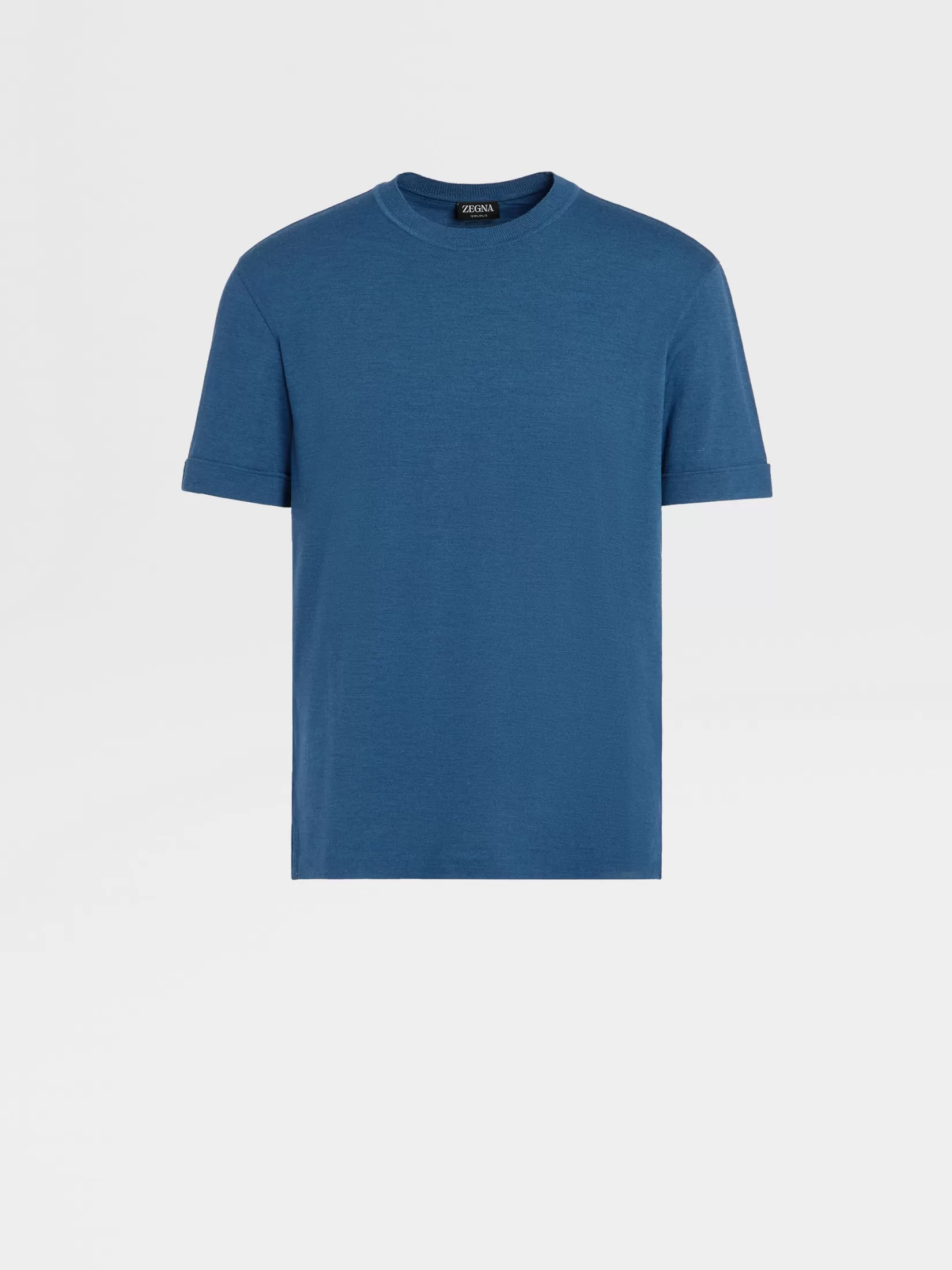 ZEGNA T-Shirts<Teal Blue Mélange 12milmil12 Wool T-shirt TealBlueMélange