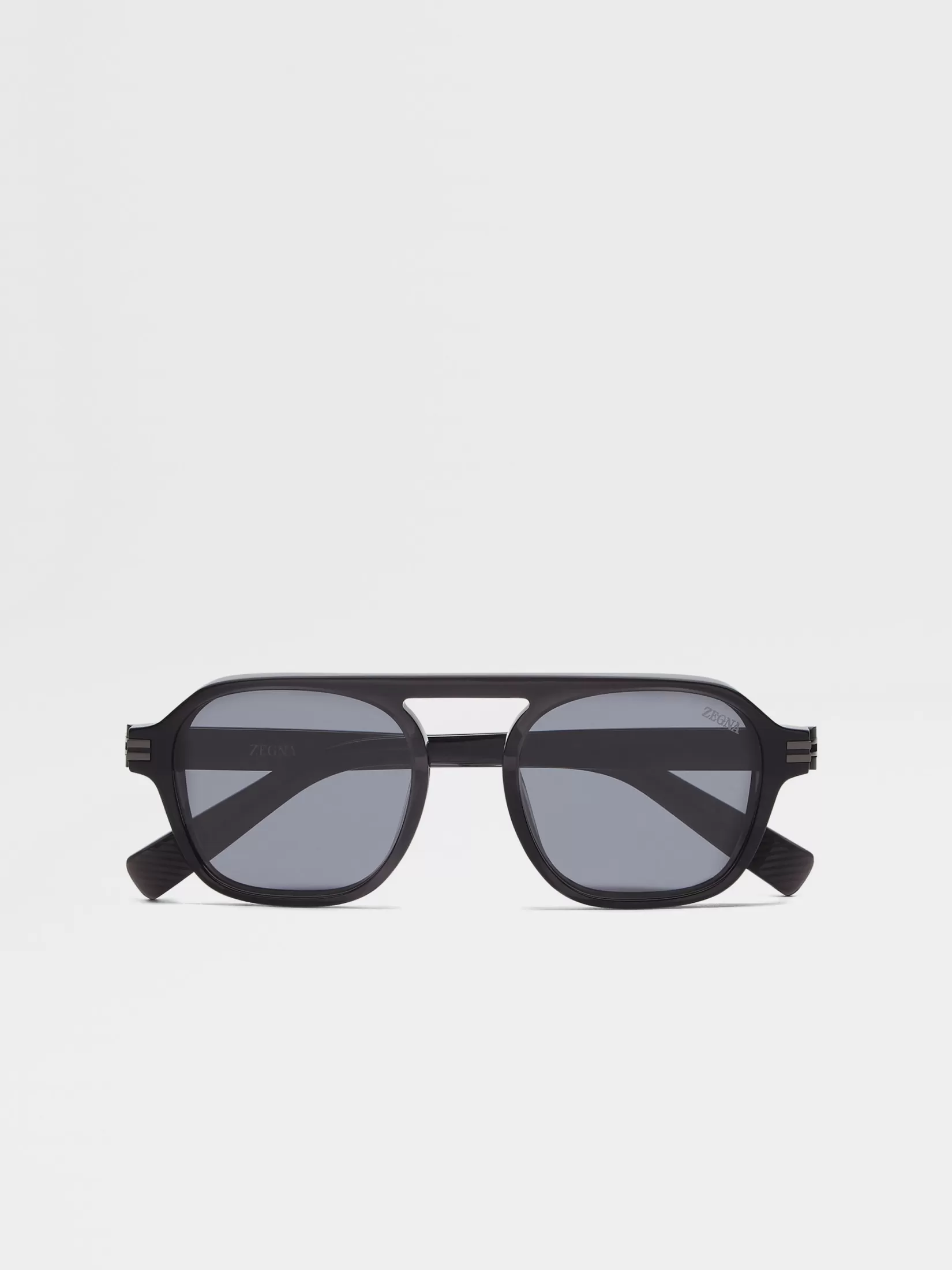 ZEGNA Sunglasses<Transparent Dark Grey Aurora II Acetate Sunglasses TransparentDarkGrey