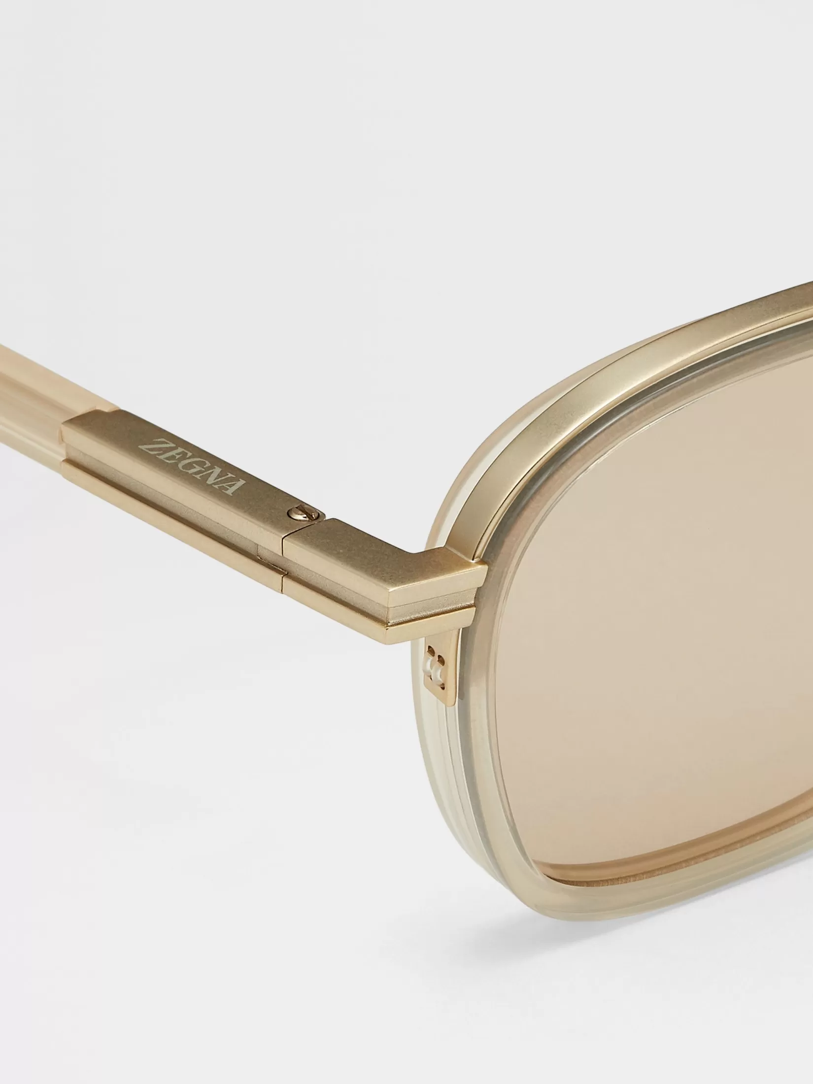 ZEGNA Small Gifts | Sunglasses<Transparent Dark Grey Orizzonte I Acetate and Metal Sunglasses TransparentDarkGrey