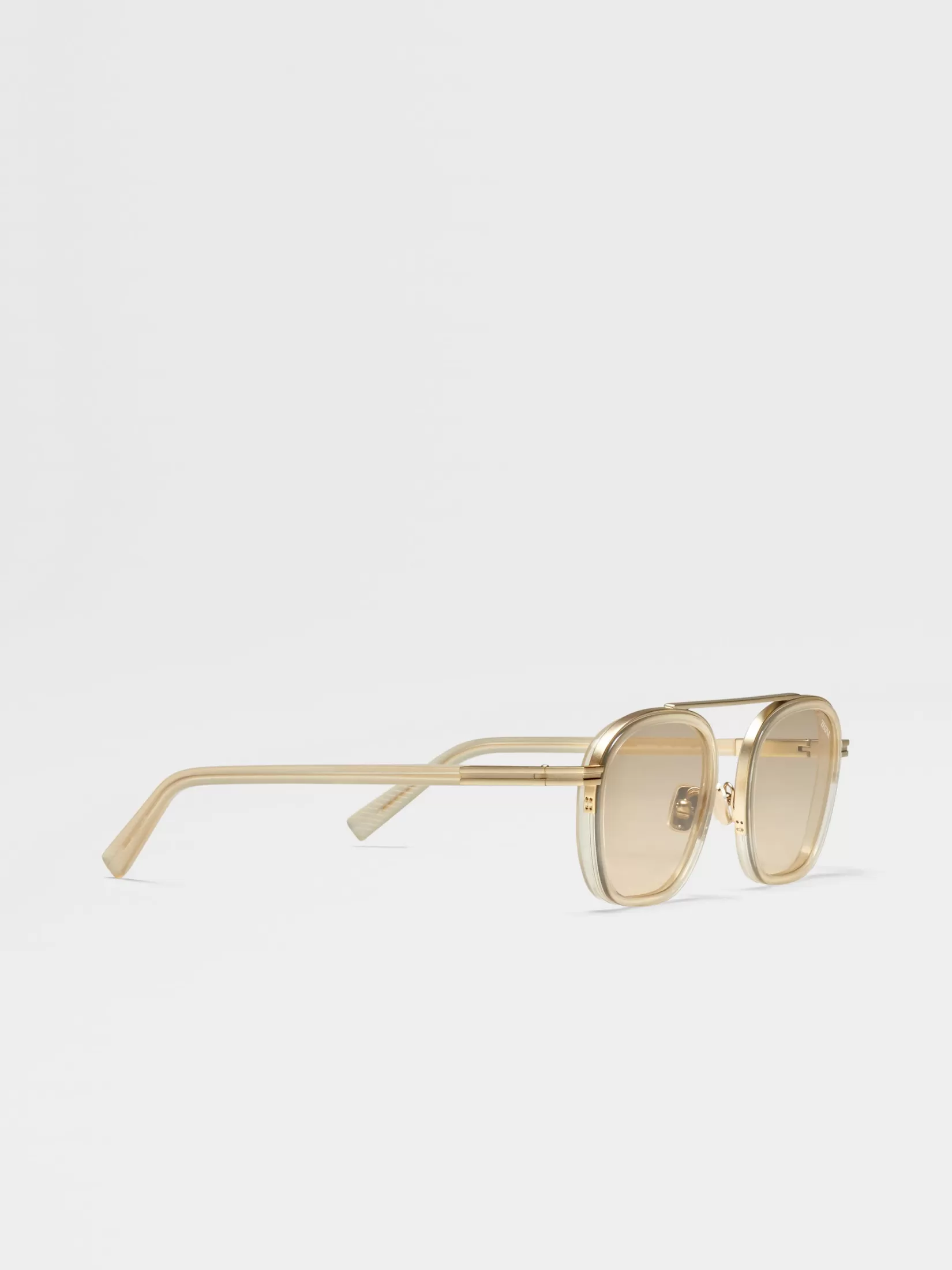 ZEGNA Small Gifts | Sunglasses<Transparent Dark Grey Orizzonte I Acetate and Metal Sunglasses TransparentDarkGrey