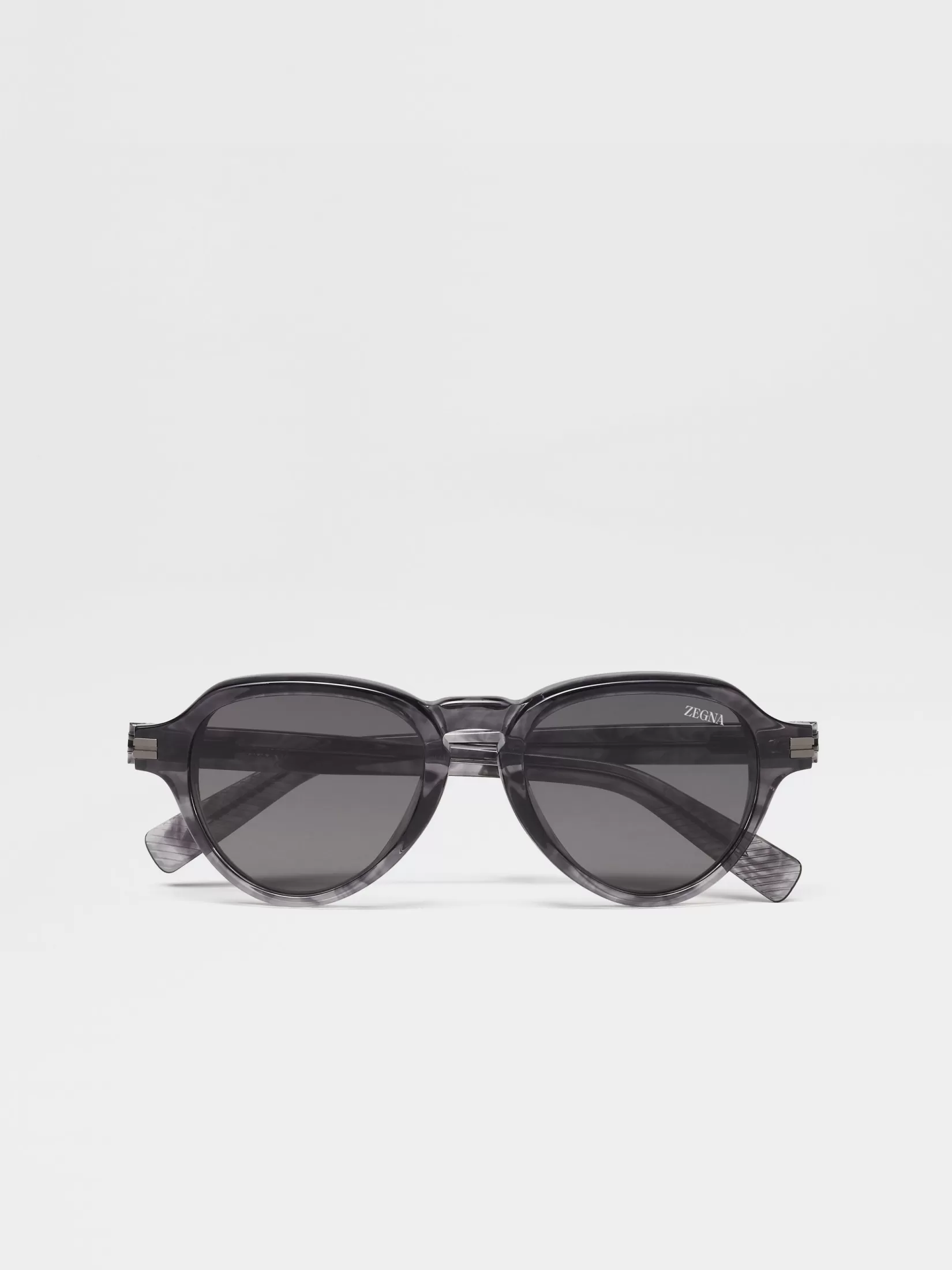 ZEGNA Resort Essentials | Small Gifts<Transparent Grey Havana Acetate Sunglasses TransparentGreyHavana