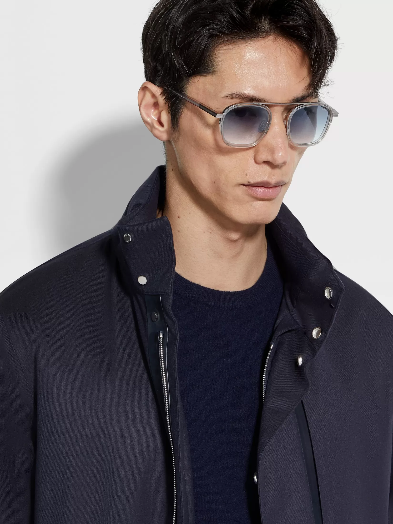 ZEGNA Resort Essentials | Small Gifts<Transparent Light Grey Orizzonte I Acetate and Metal Sunglasses TransparentLightGrey