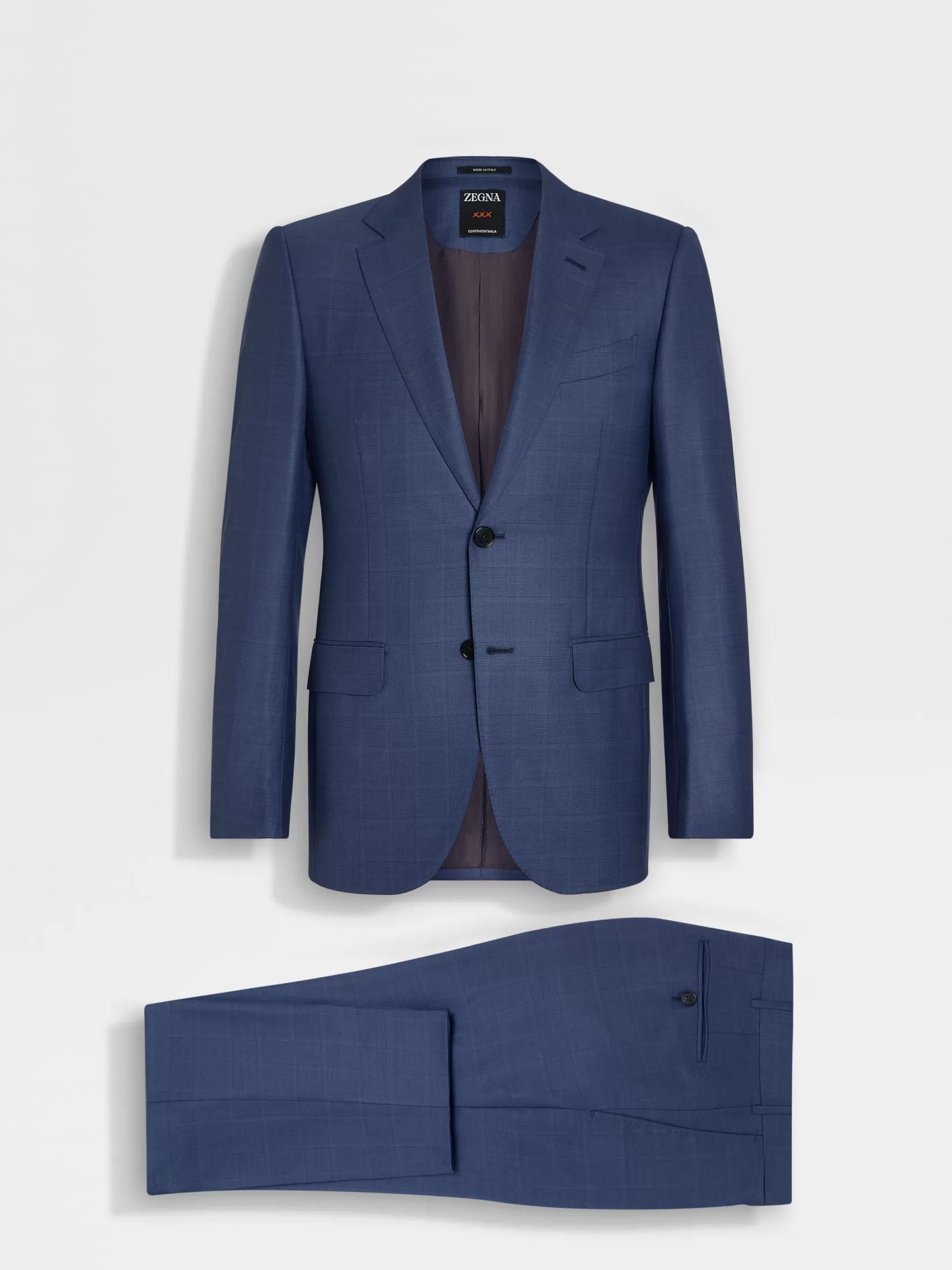 ZEGNA Suits<Utility Blue Centoventimila Wool Suit UtilityBlue