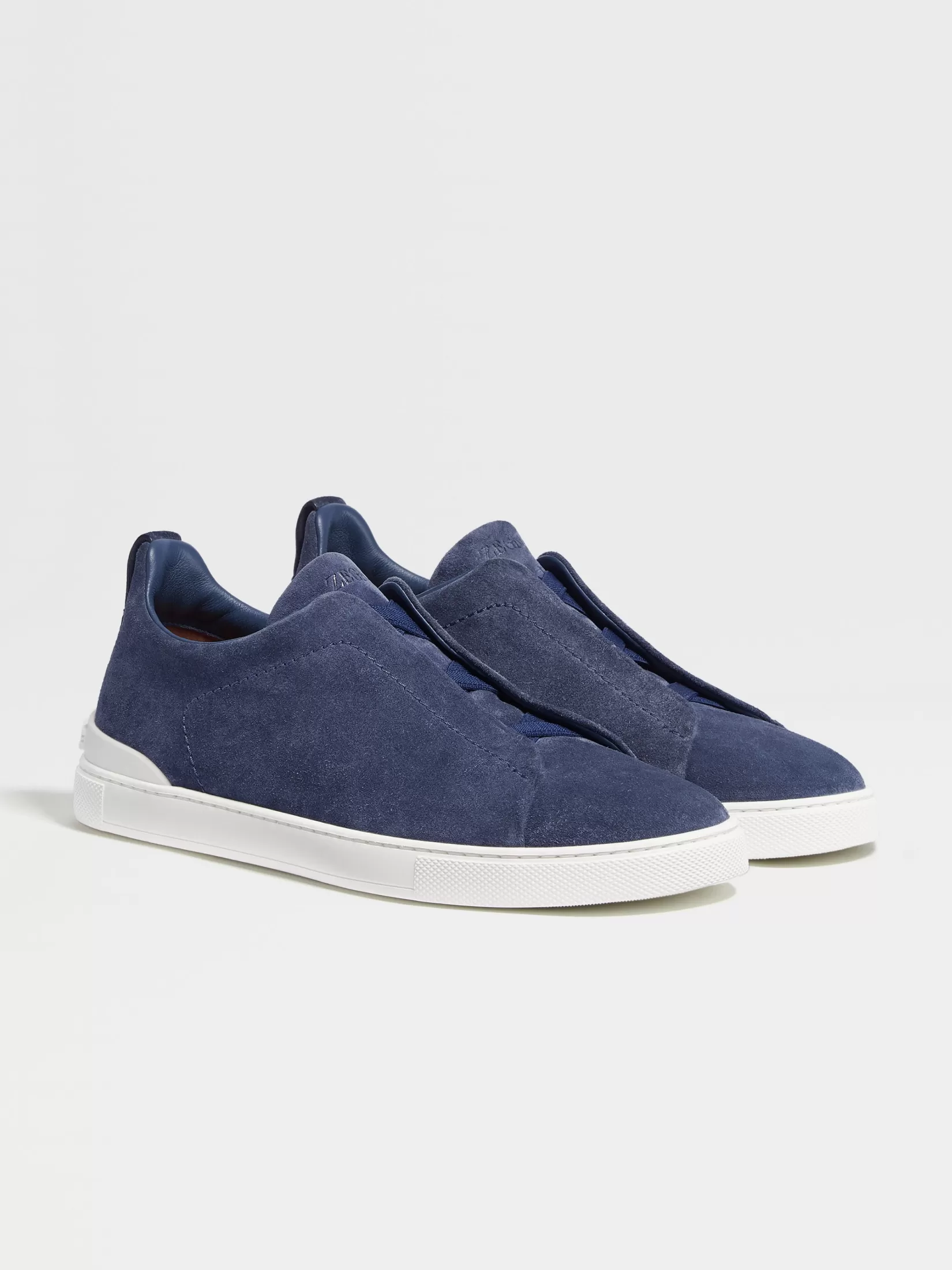 ZEGNA Sneakers<Utility Blue Suede Triple Stitch™ Sneakers UtilityBlue