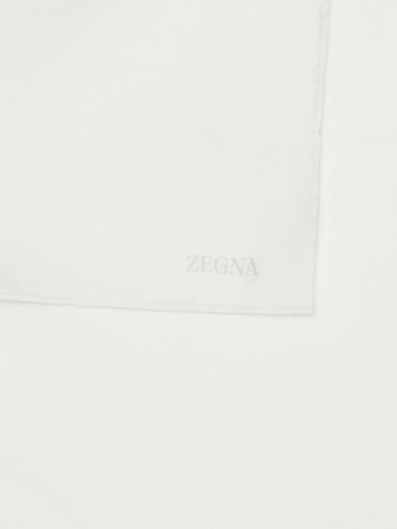 ZEGNA Pocket Squares And Cummerbunds<Cotton and Silk Pocket Square White