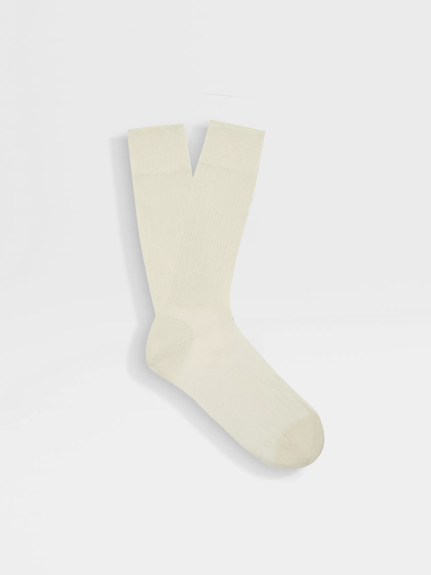 ZEGNA Small Gifts | Underwear And Socks<Cotton Cashmere and Silk Socks White