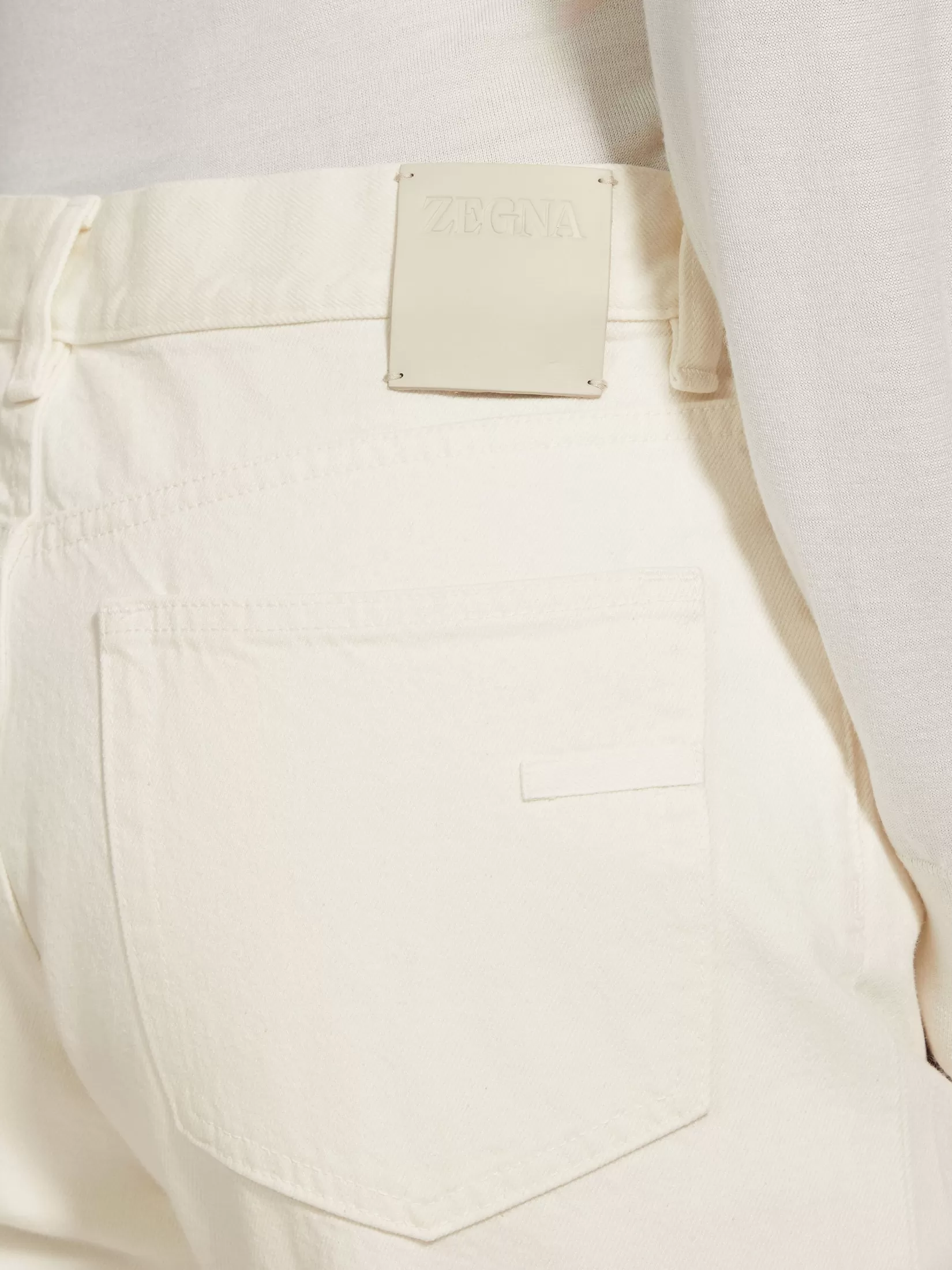 ZEGNA Jeans<Cotton Roccia Jeans White