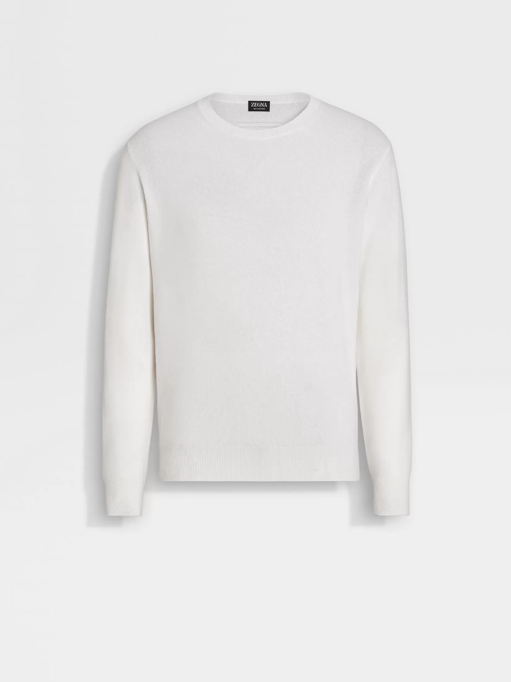 ZEGNA Travel In Style | Sweaters<White Mélange Oasi Cashmere Crewneck WhiteMélange