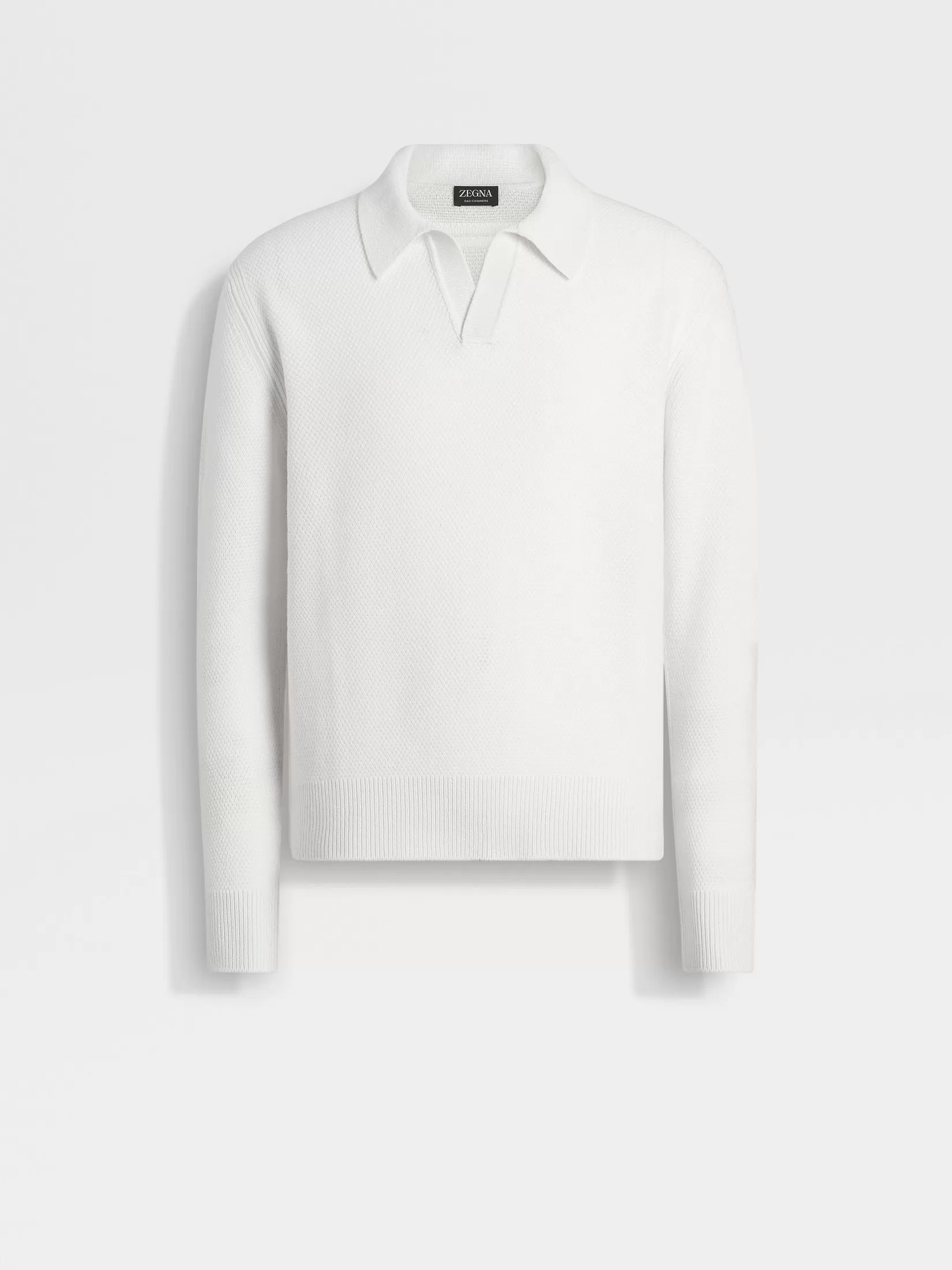 ZEGNA Polo Shirts | Sweaters<Oasi Cashmere Polo Shirt White