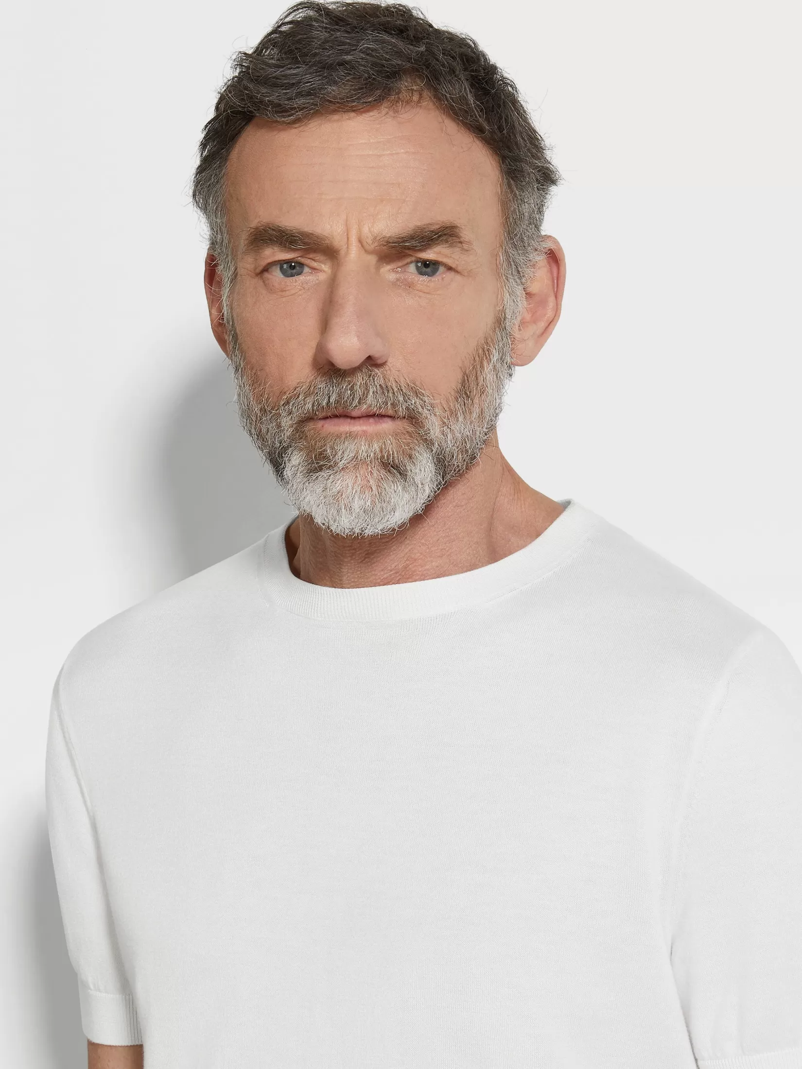 ZEGNA Resort Essentials | Sweaters<Premium Cotton Crewneck White